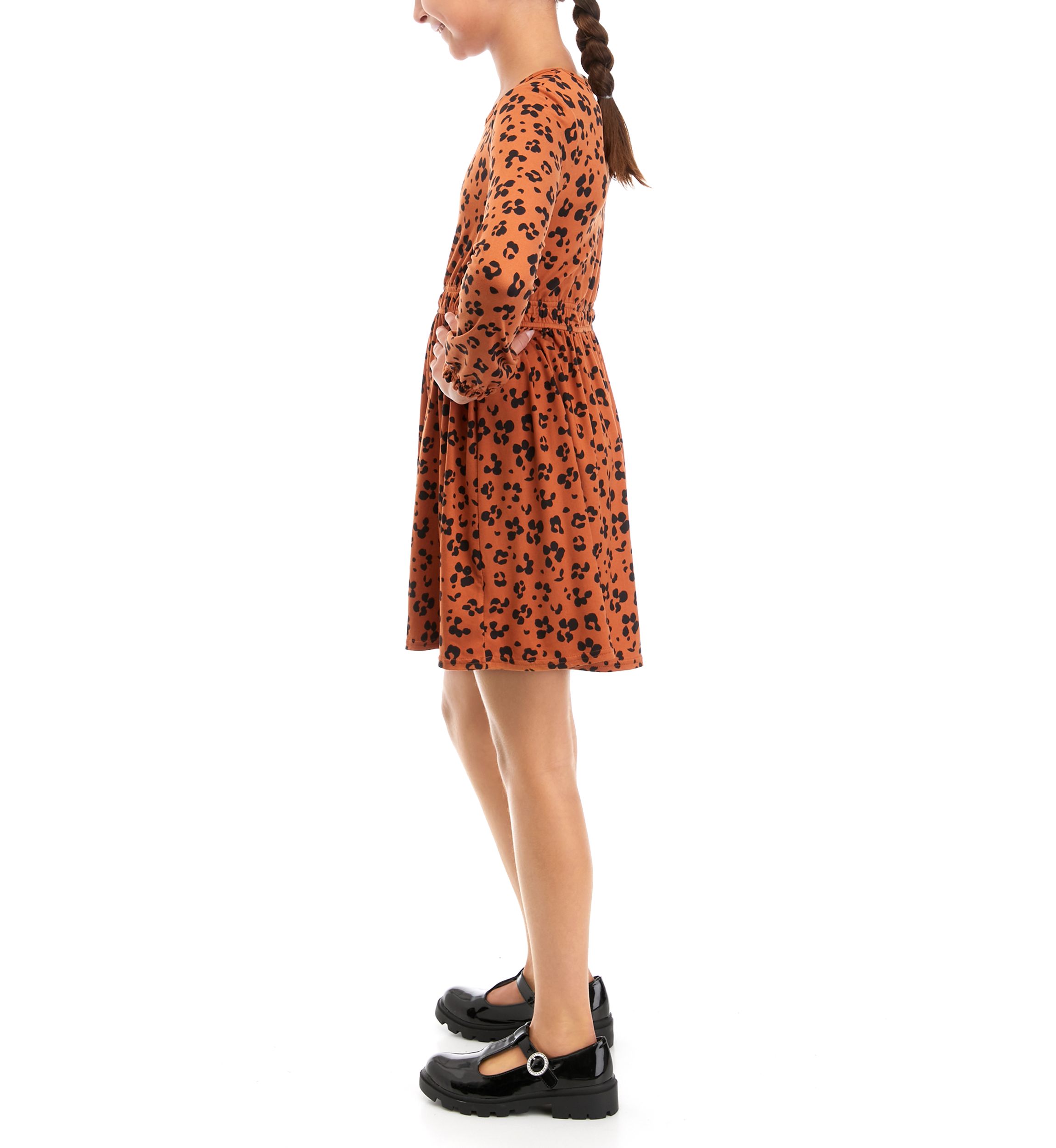 Girls 7-16 Printed Knit Skater Dress