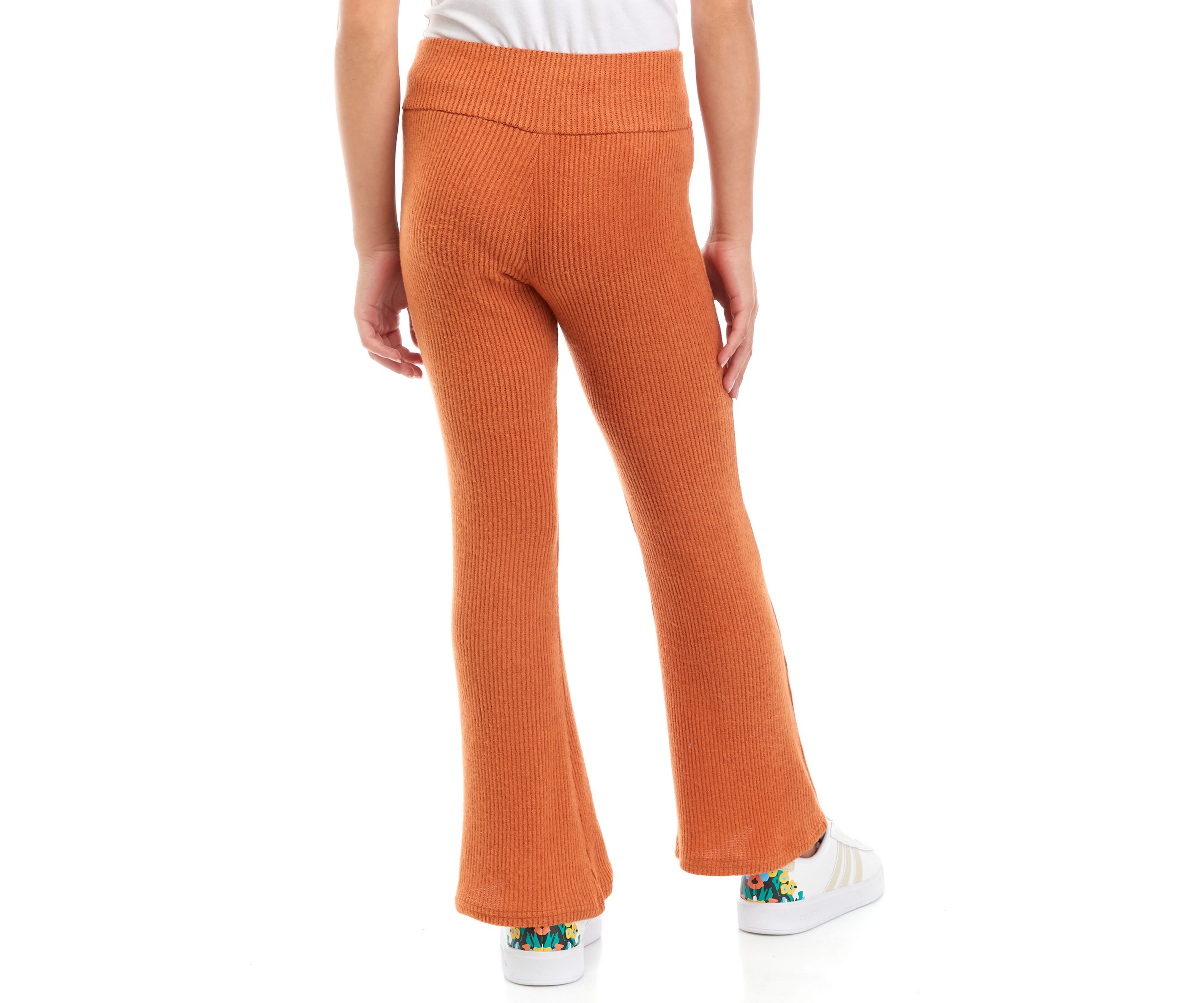 Girls 7-16 Pull On Ribbed Flare Pants
