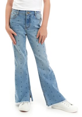 Ribcage Ankle Straight Big Girls Jeans 7-16 - Light Wash