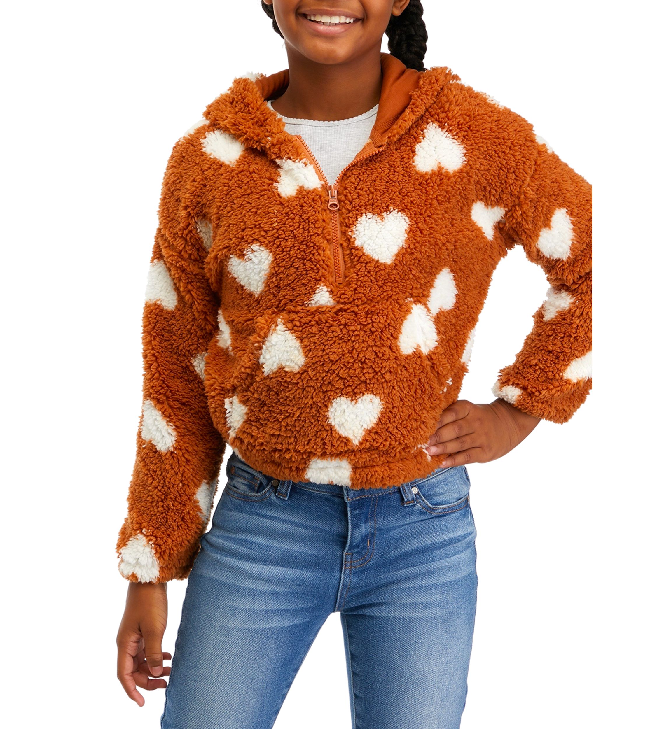 Girls 7-16 Faux Sherpa Jacket