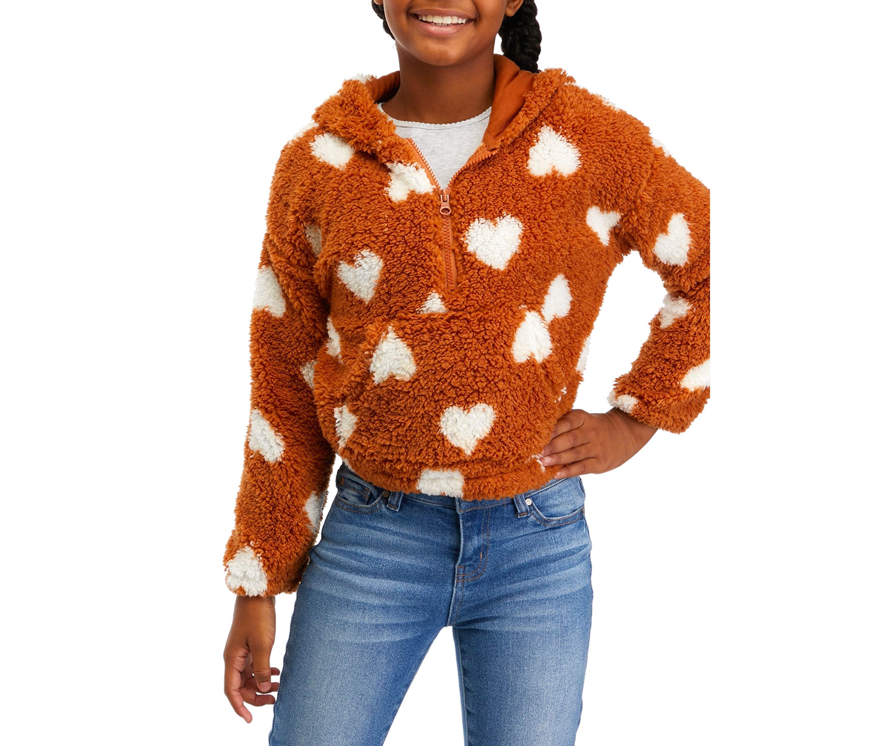Girls 7-16 Faux Sherpa Jacket