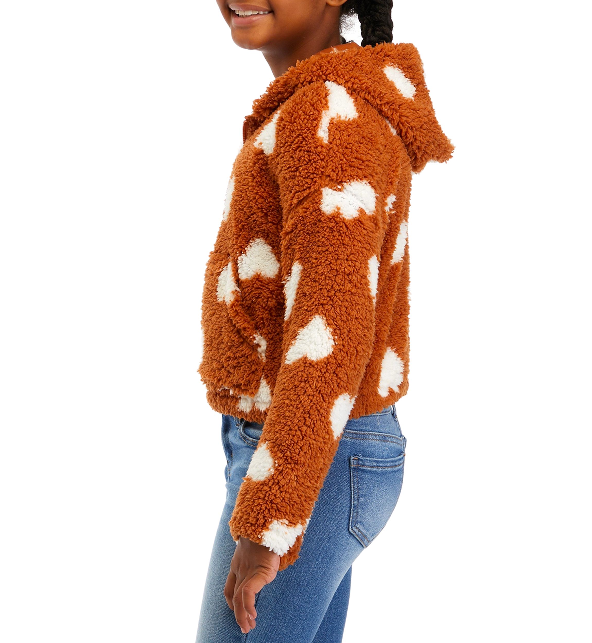 Girls 7-16 Faux Sherpa Jacket