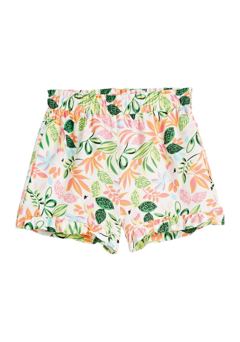 Girls 4-6x Pull On Ruffle Hem Shorts