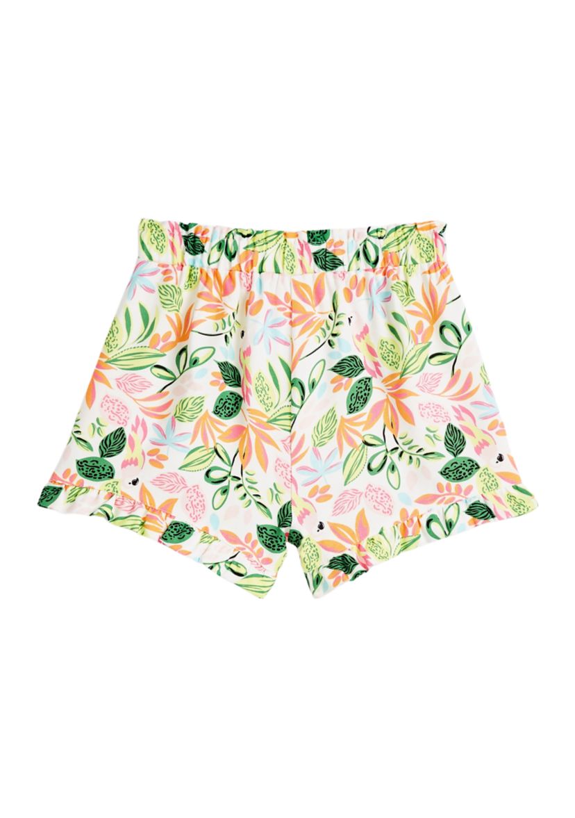Girls 4-6x Pull On Ruffle Hem Shorts