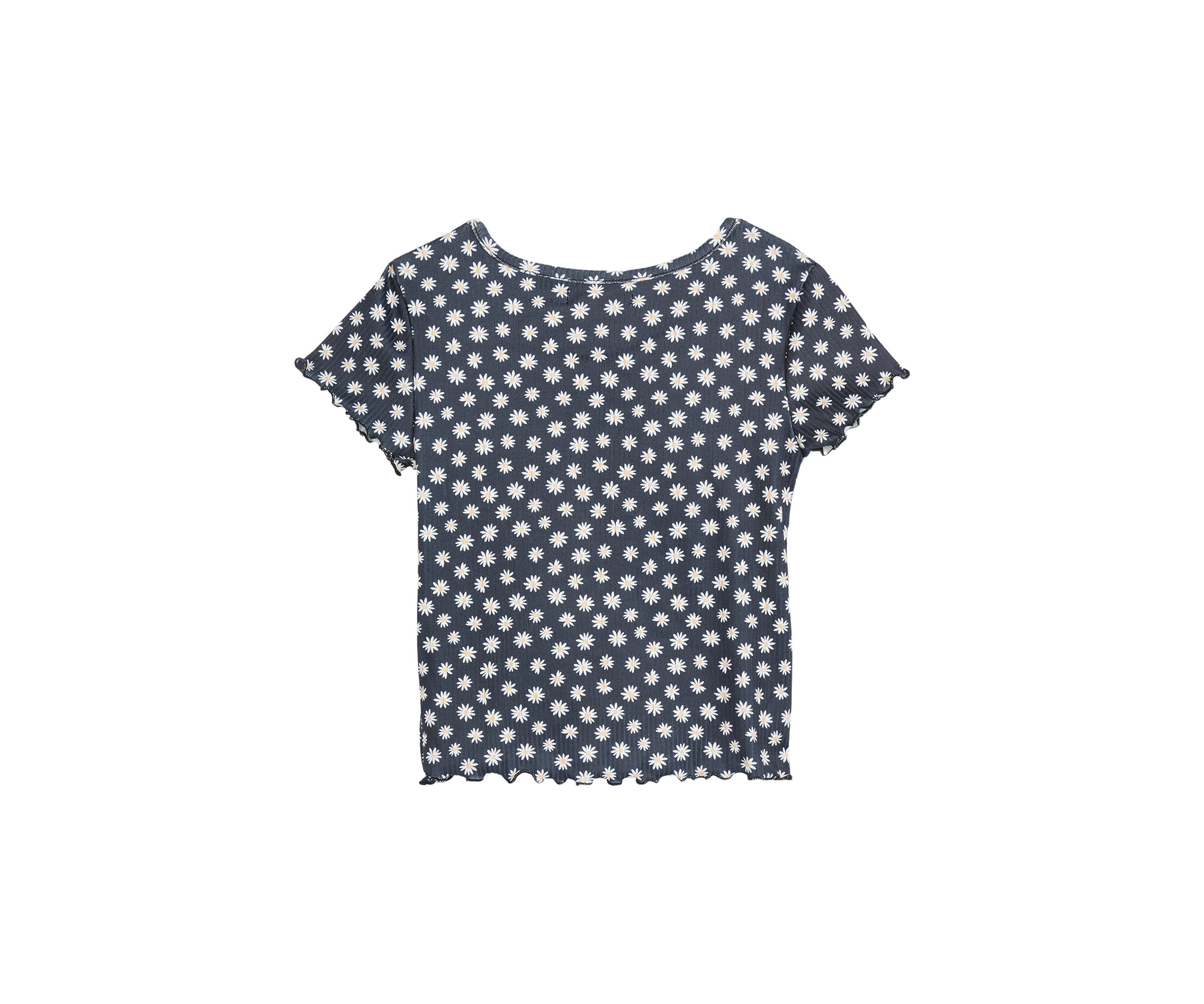 Girls 4-6x Ruched Floral Printed Top