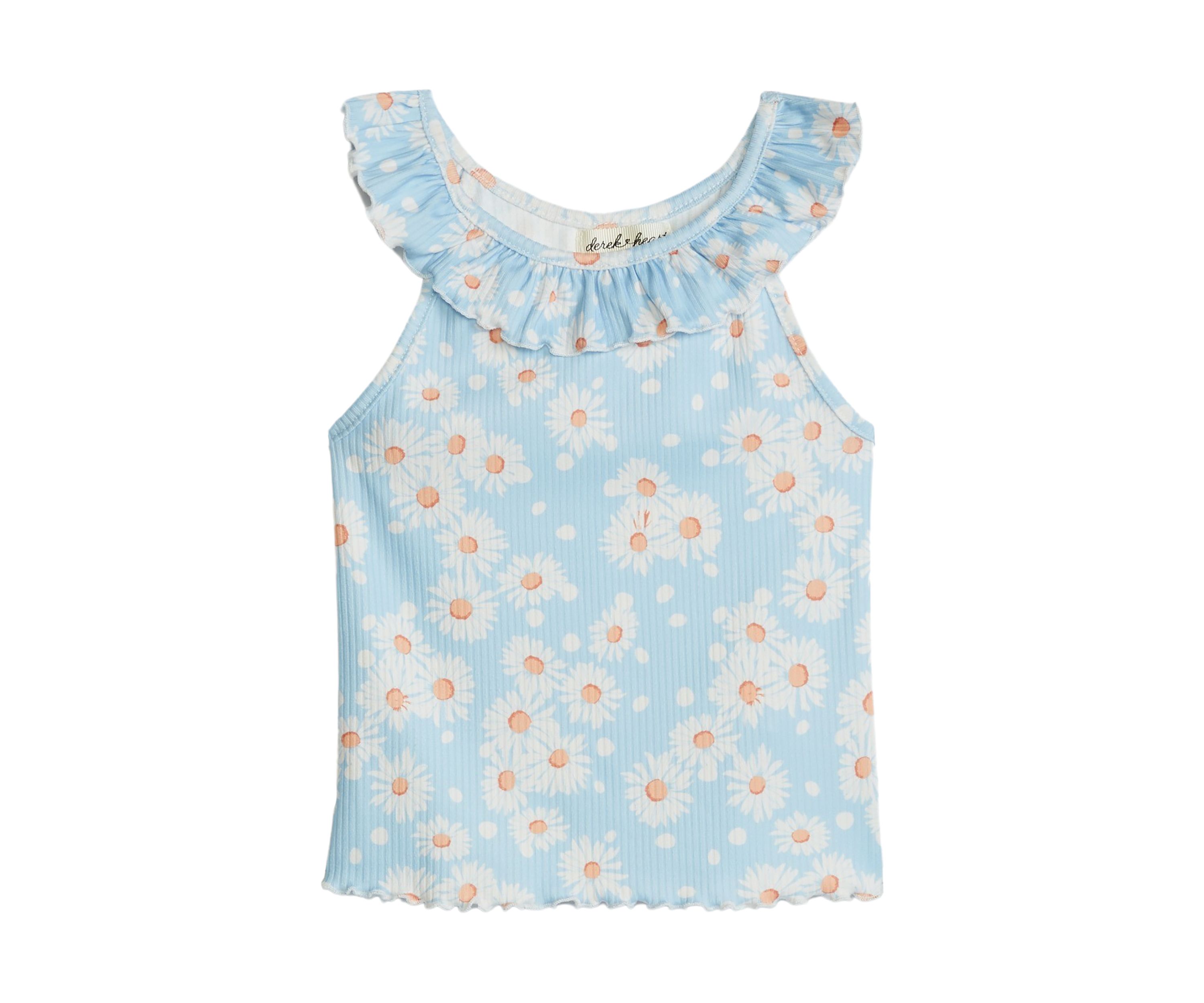 Girls 4-6x Rib Top with Ruffles