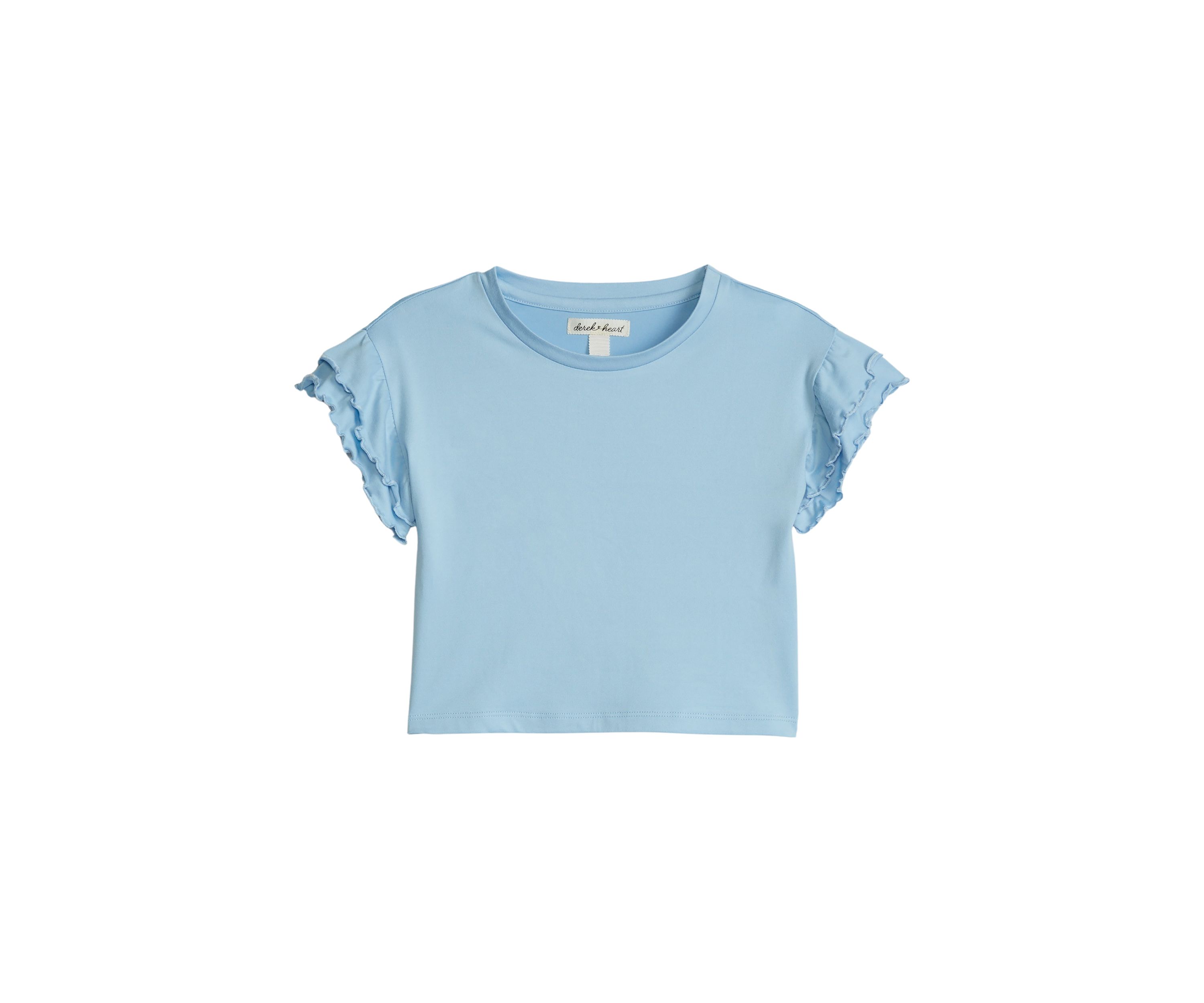 Girls 4-6x Short Ruffle Sleeve T-Shirt