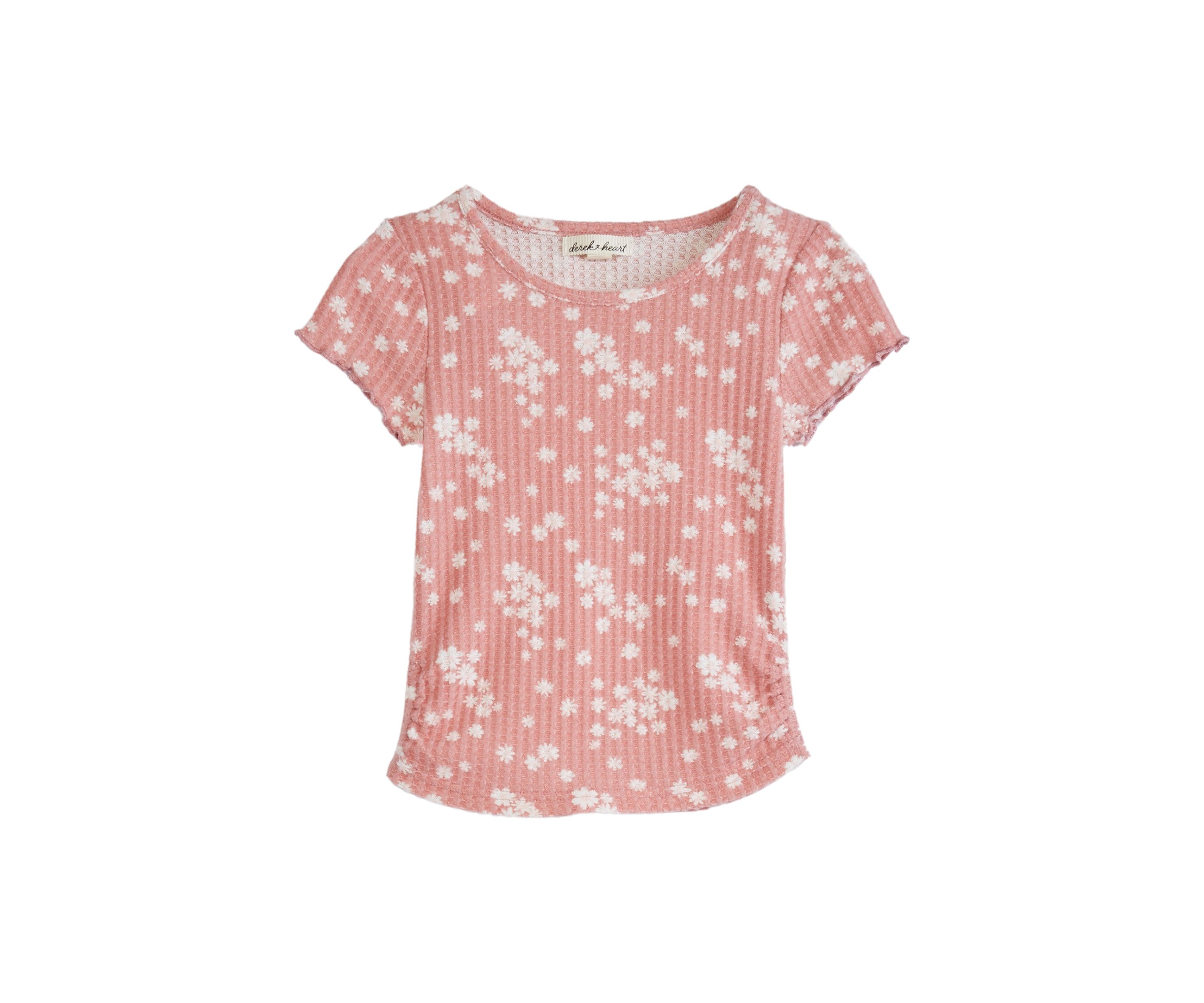 Girls 4-6x Short Sleeve Waffle T-Shirt