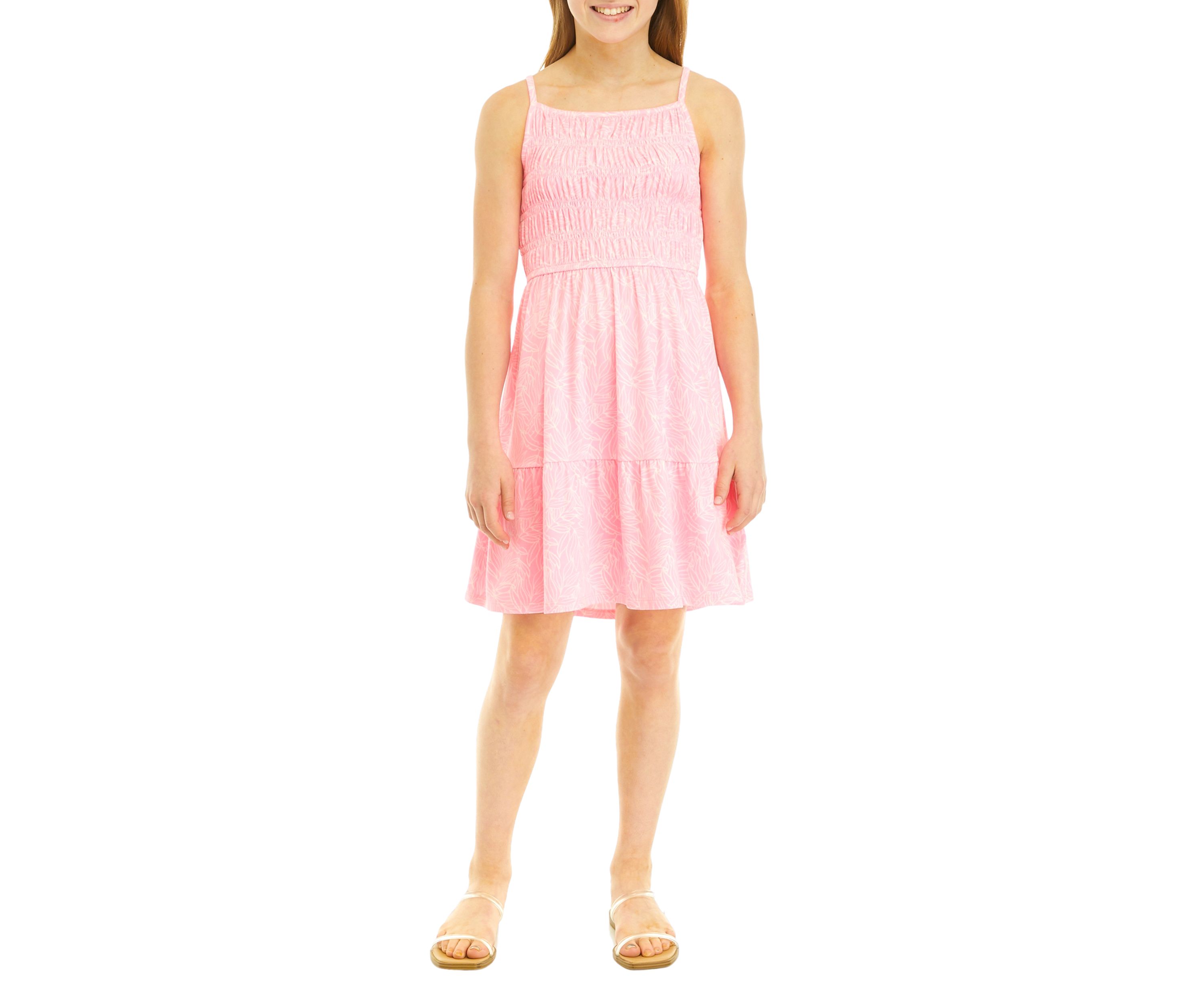 Girls 7-16 Smocked Knit Dress