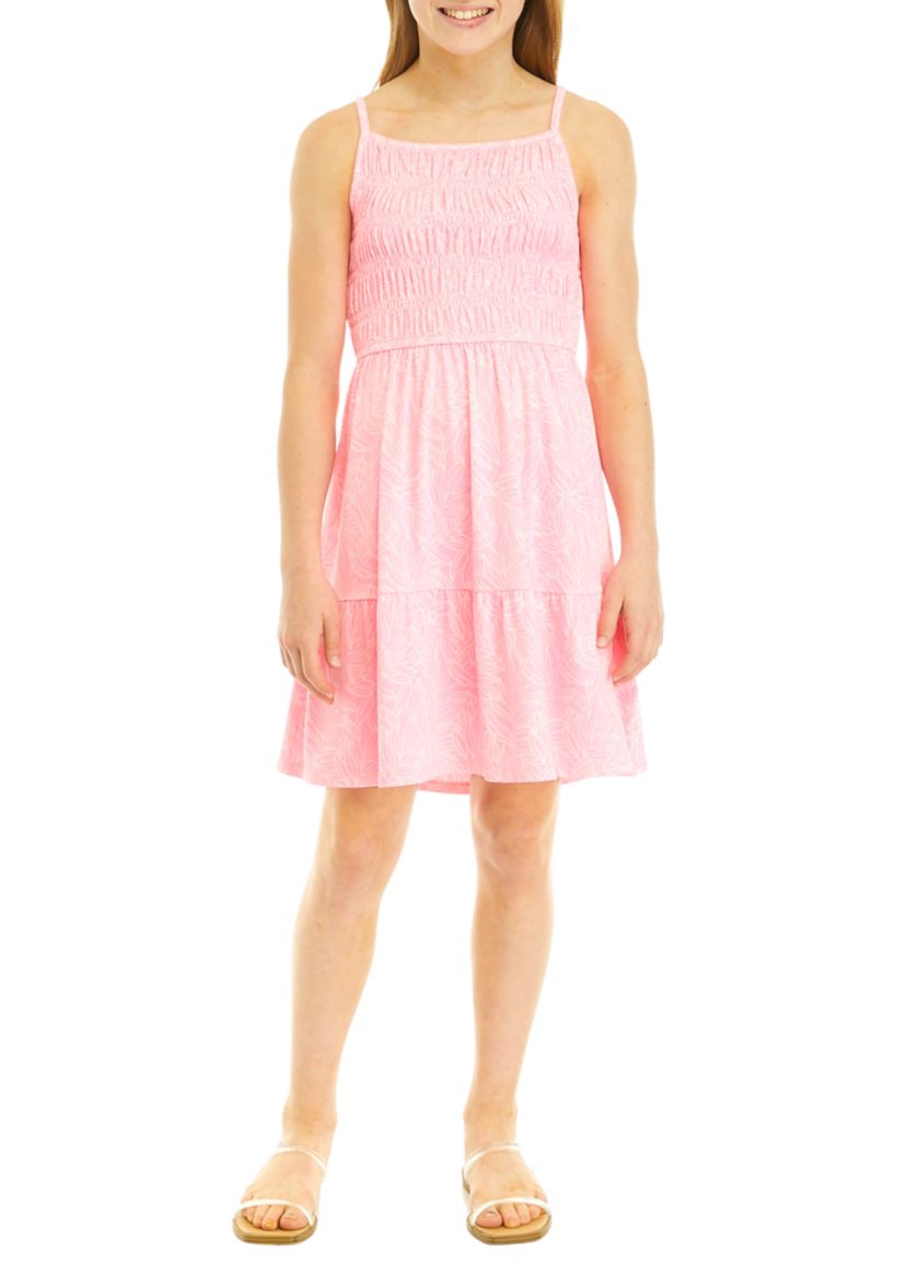 Girls 7-16 Smocked Knit Dress