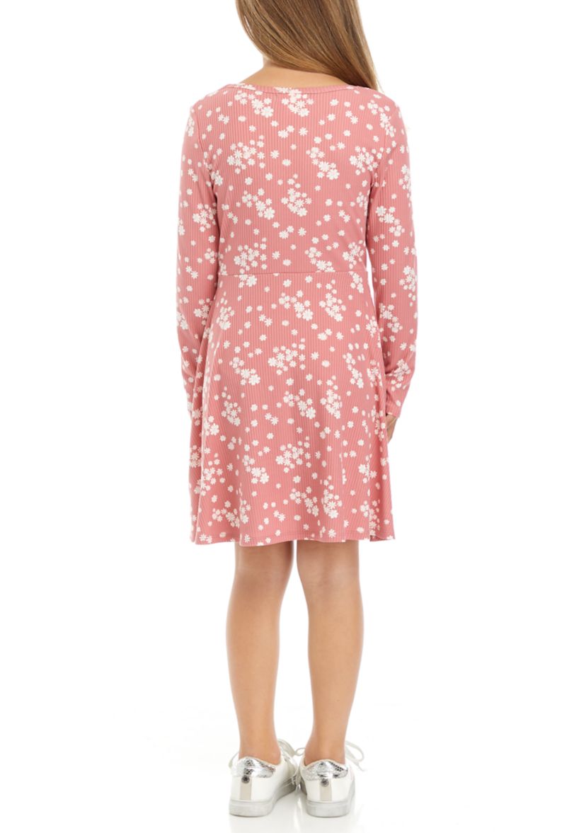 Girls 7-16 Ribbed Skater Dress
