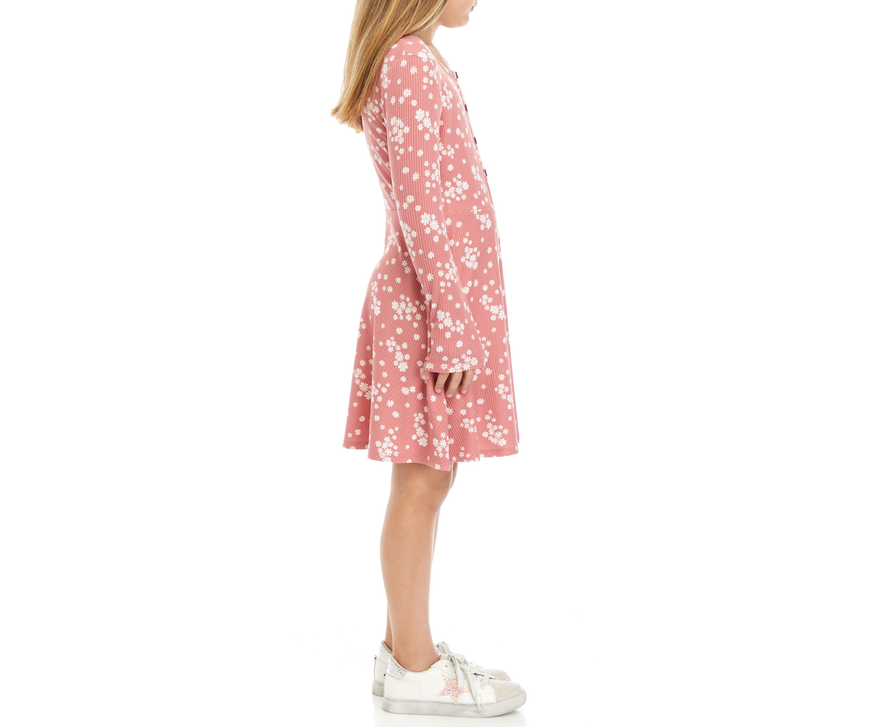 Girls 7-16 Ribbed Skater Dress