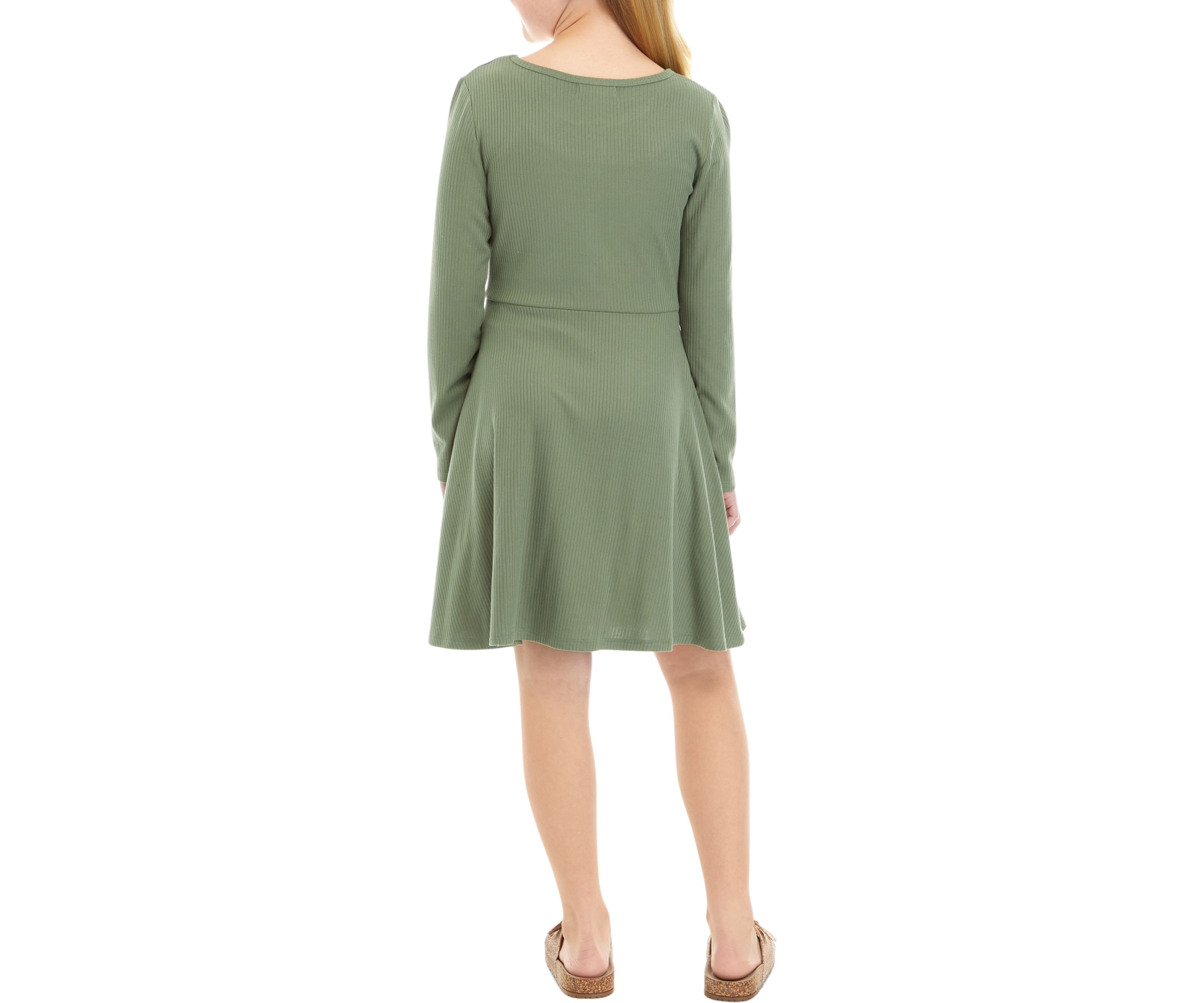 Girls 7-16 Ribbed Skater Dress