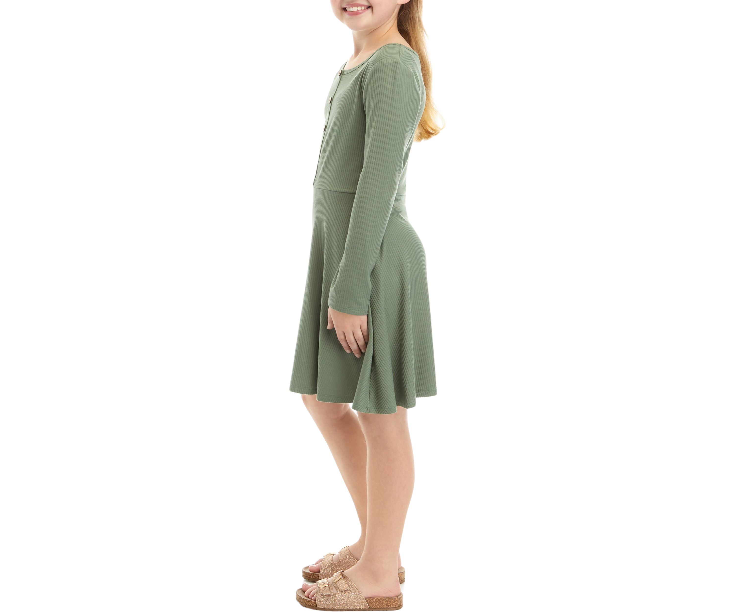 Girls 7-16 Ribbed Skater Dress