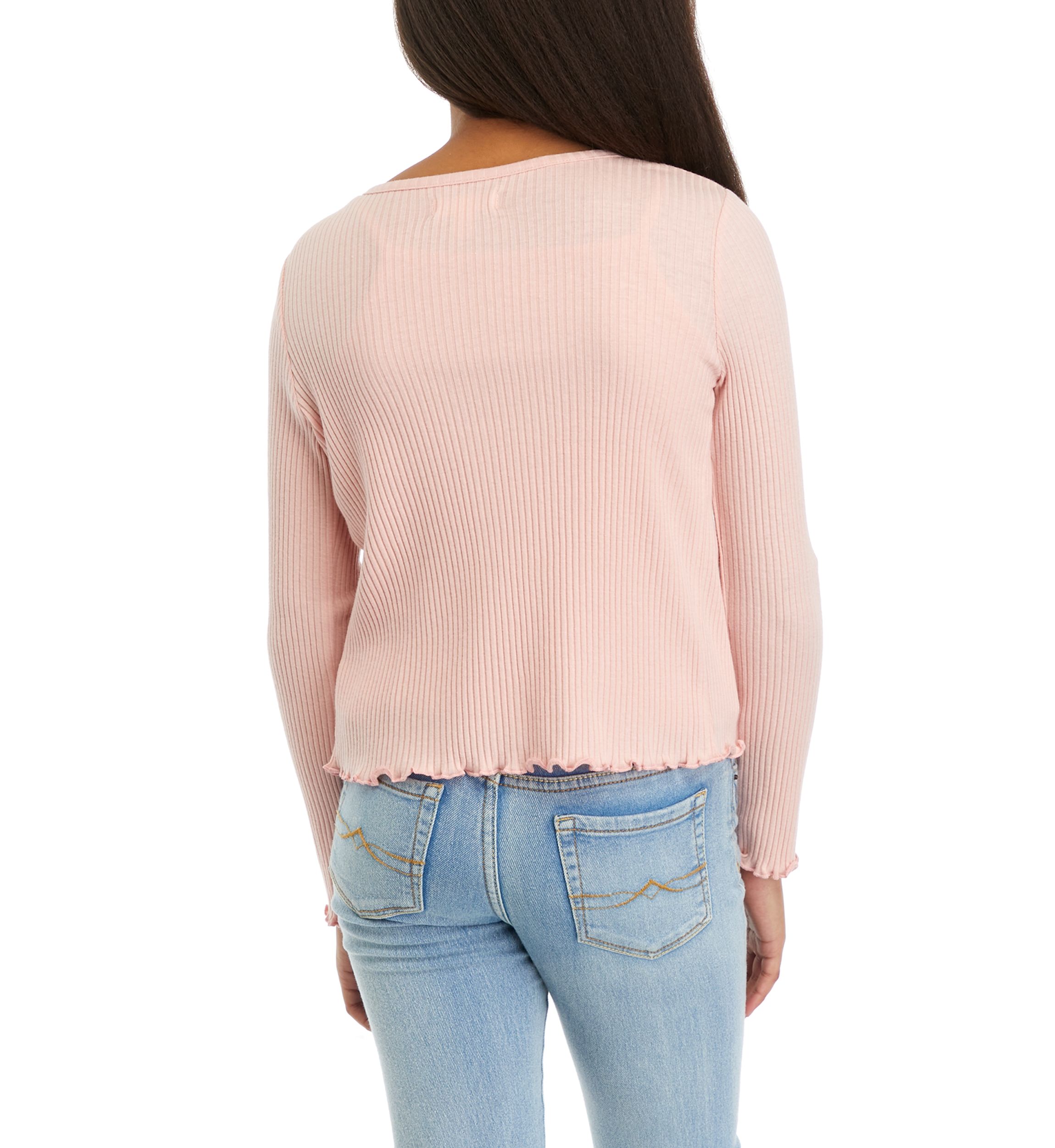 Girls 7-16 Ribbed Cardigan Cami Set