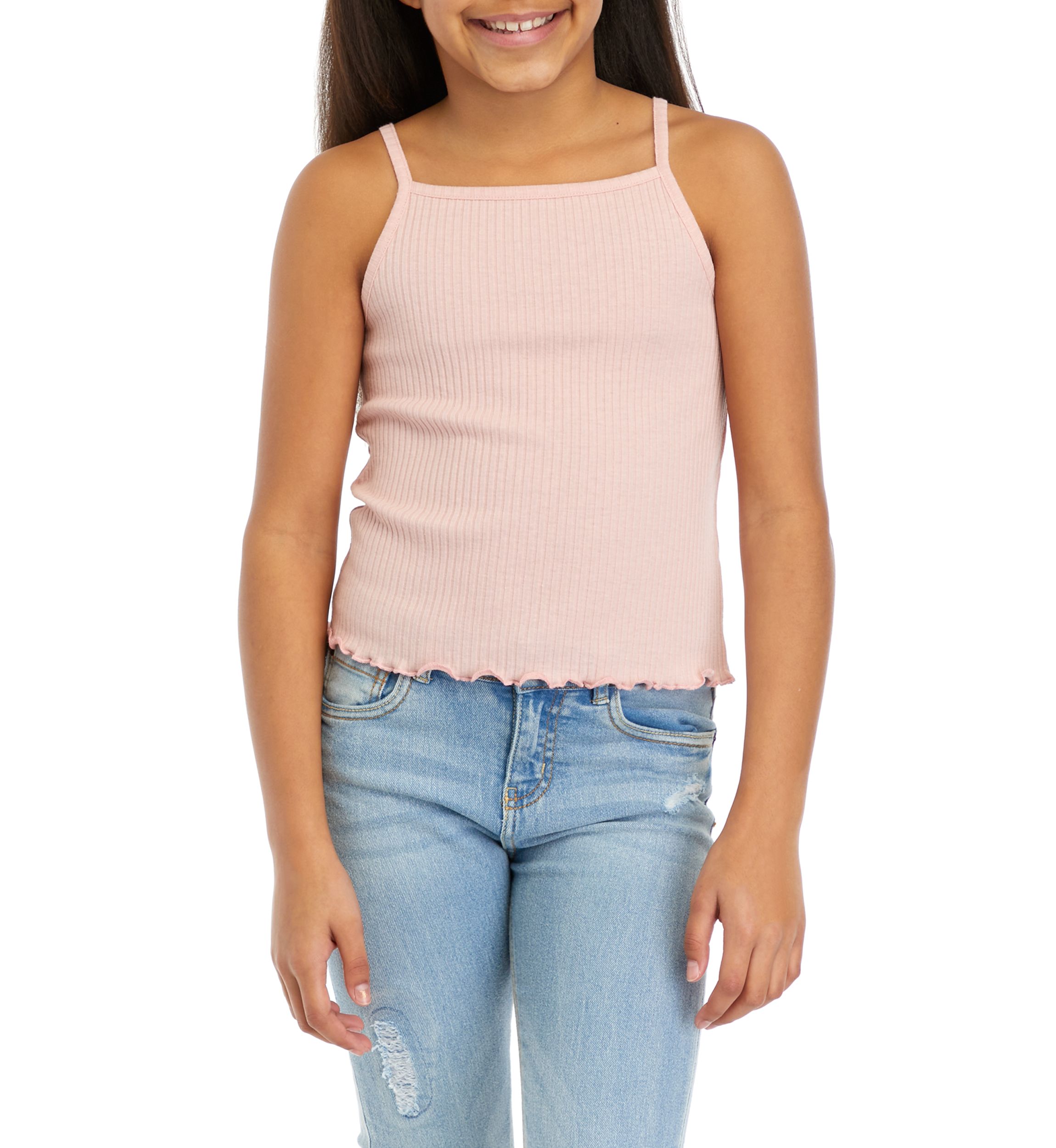 Girls 7-16 Ribbed Cardigan Cami Set