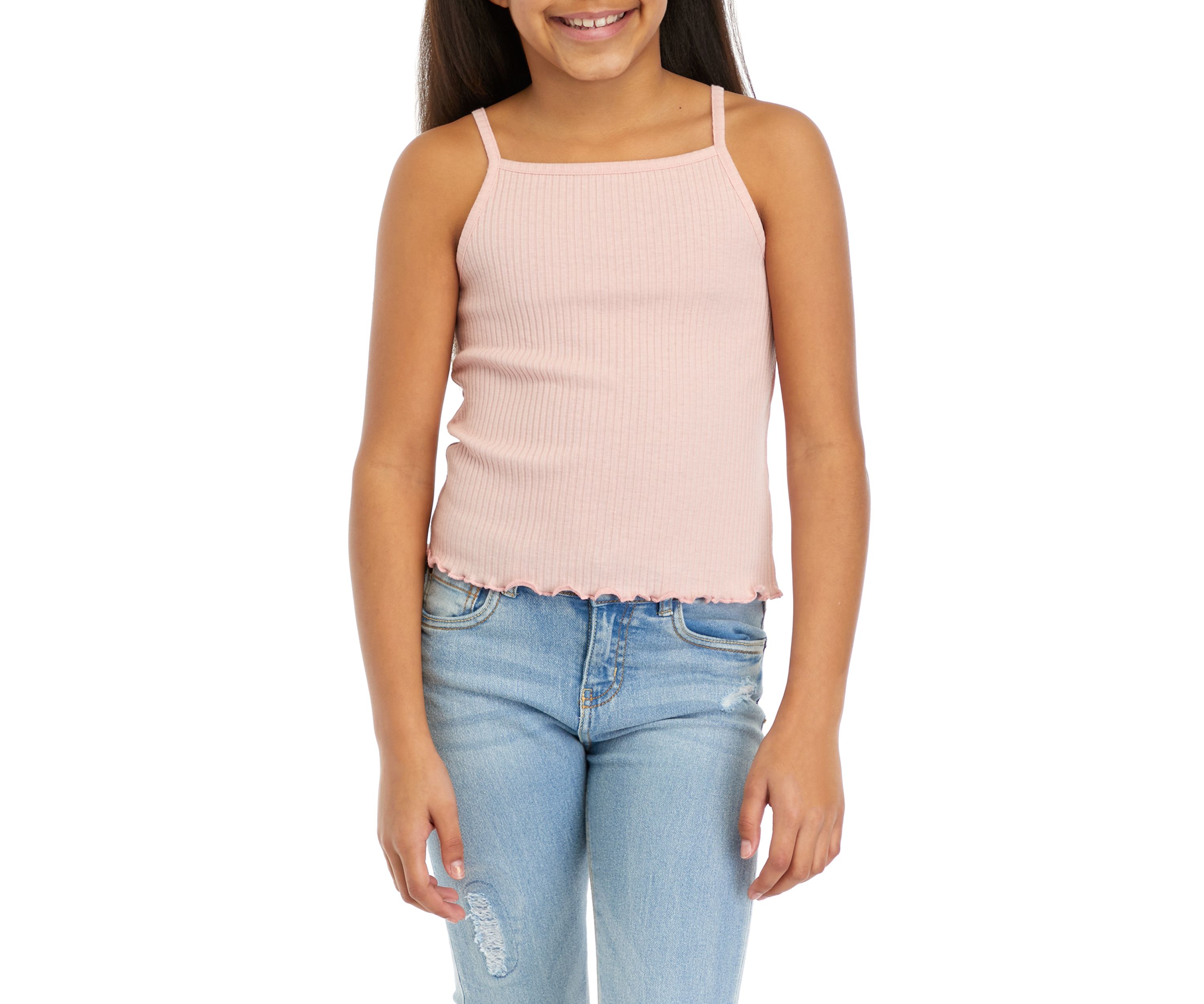 Girls 7-16 Ribbed Cardigan Cami Set