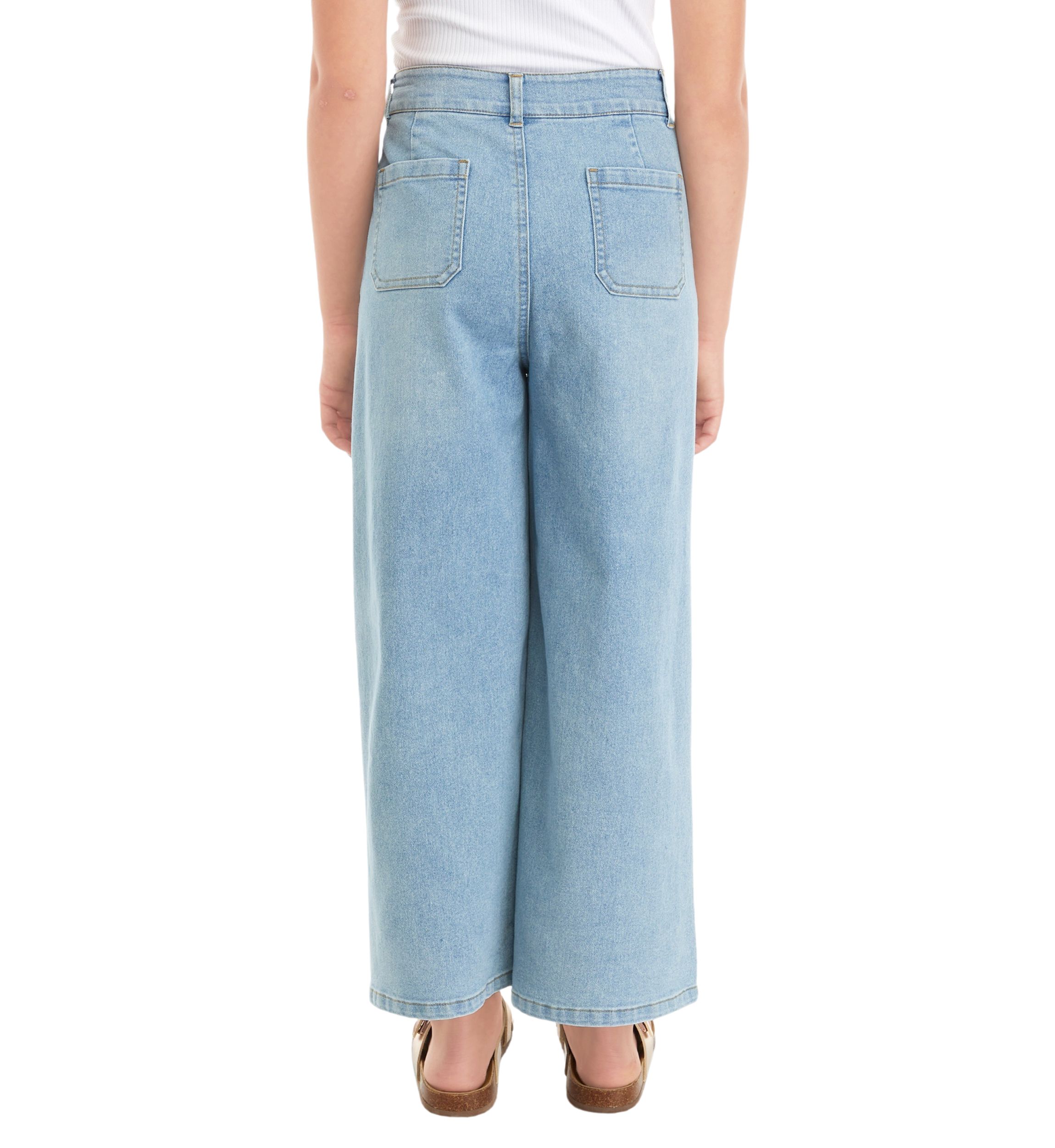 Girls 7-16 Twill Wide Leg Pants