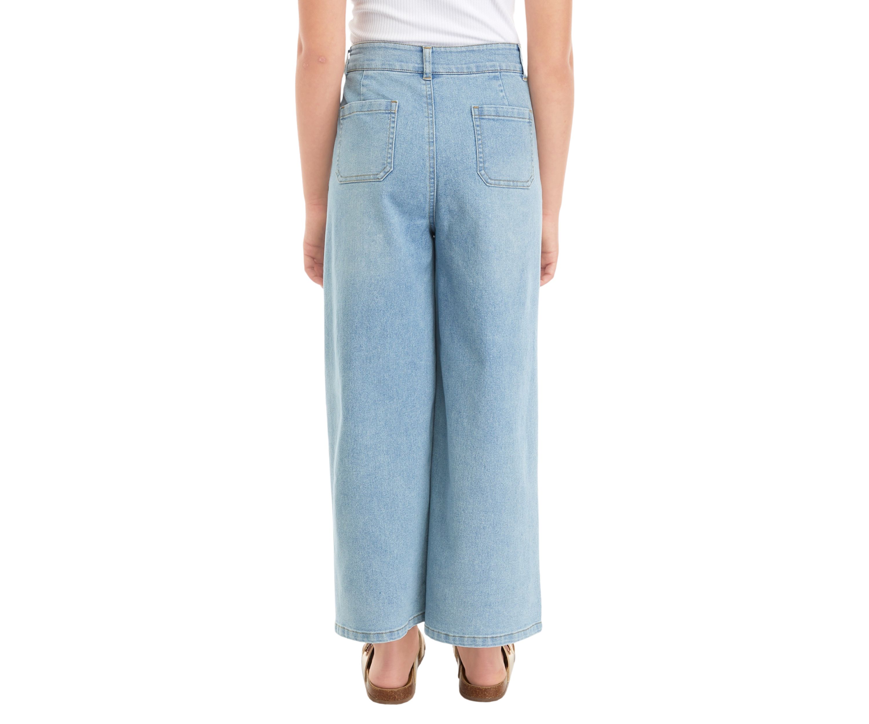 Girls 7-16 Twill Wide Leg Pants
