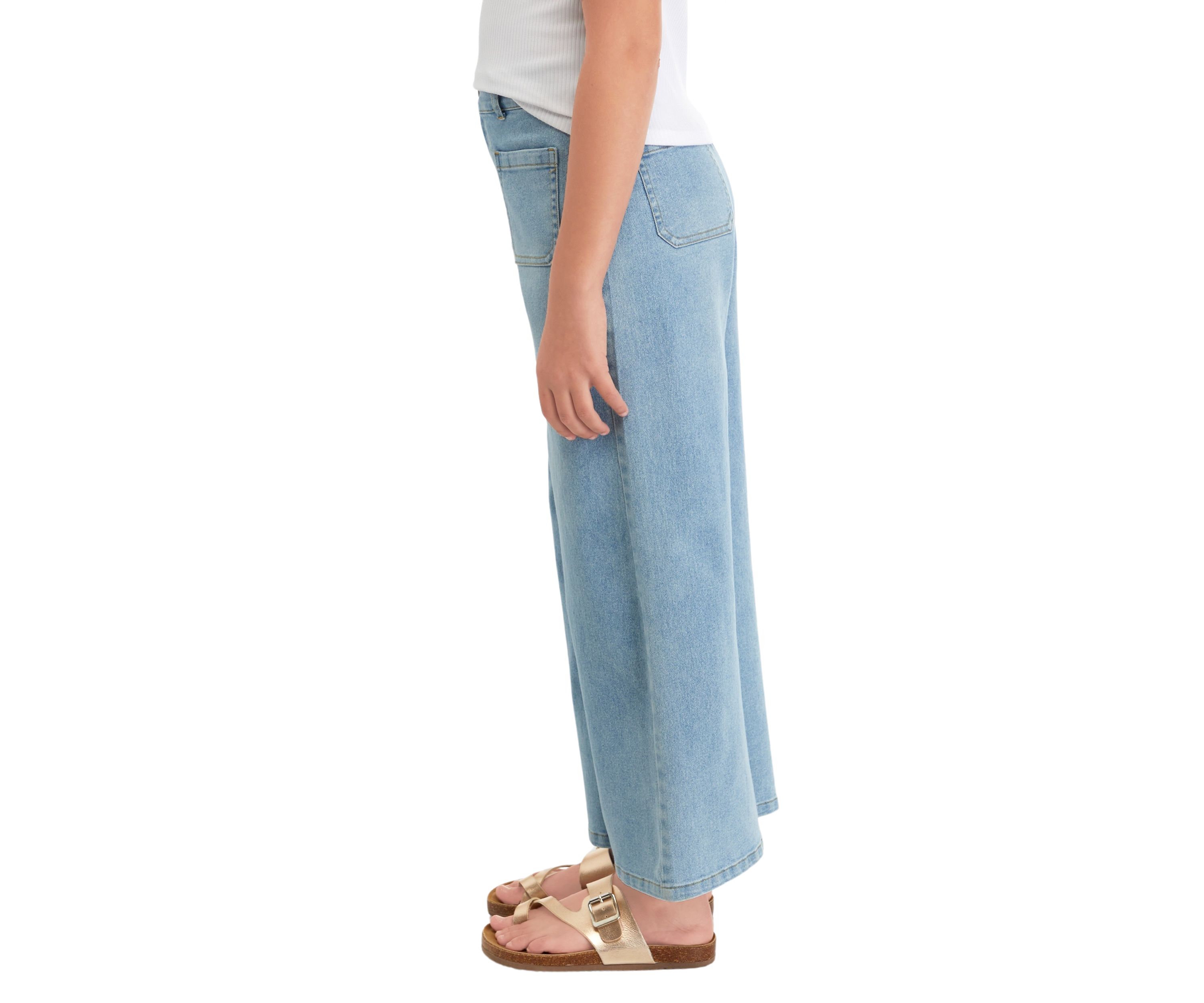 Girls 7-16 Twill Wide Leg Pants
