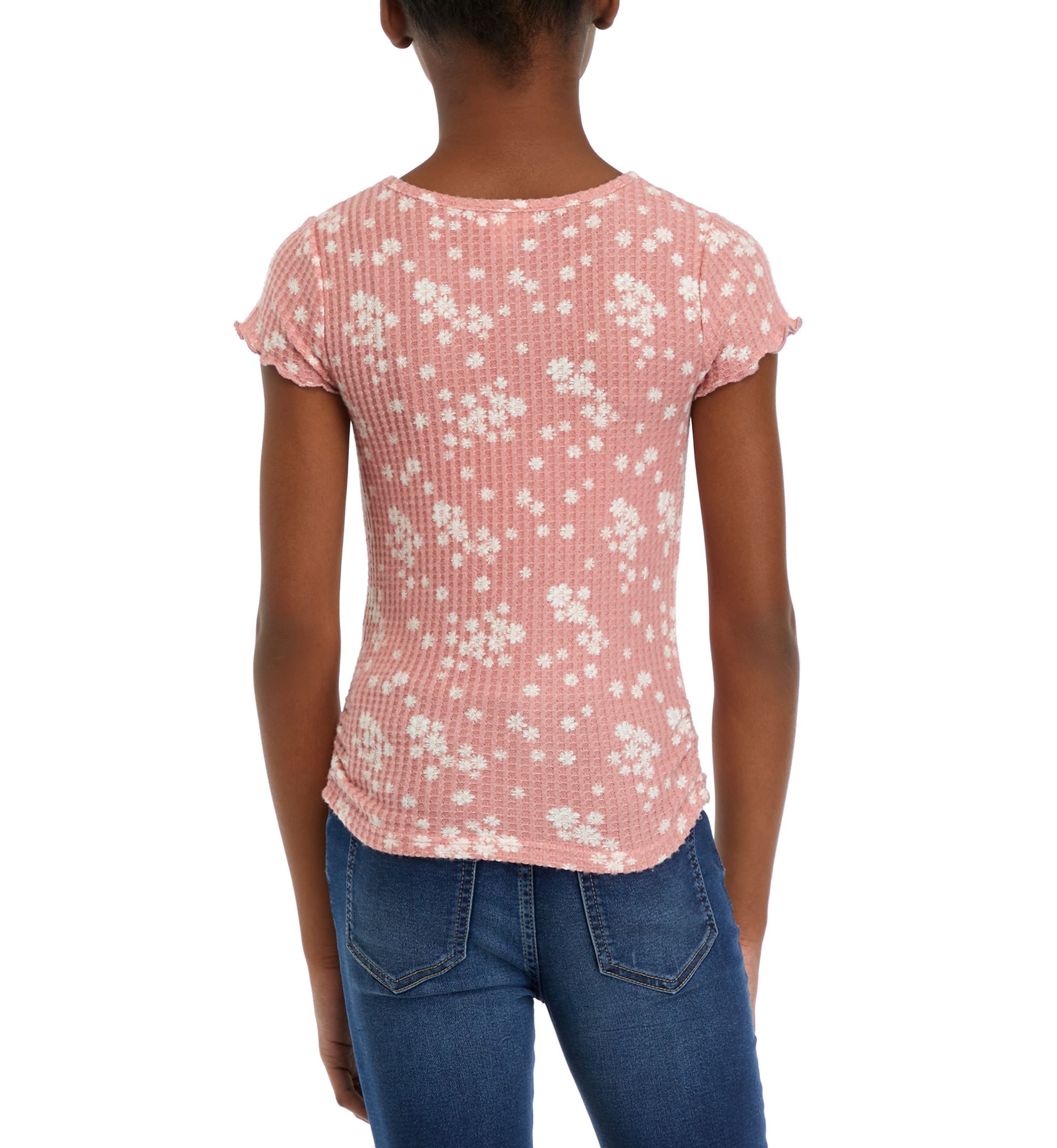 Girls 7-16 Waffle Knit T-Shirt
