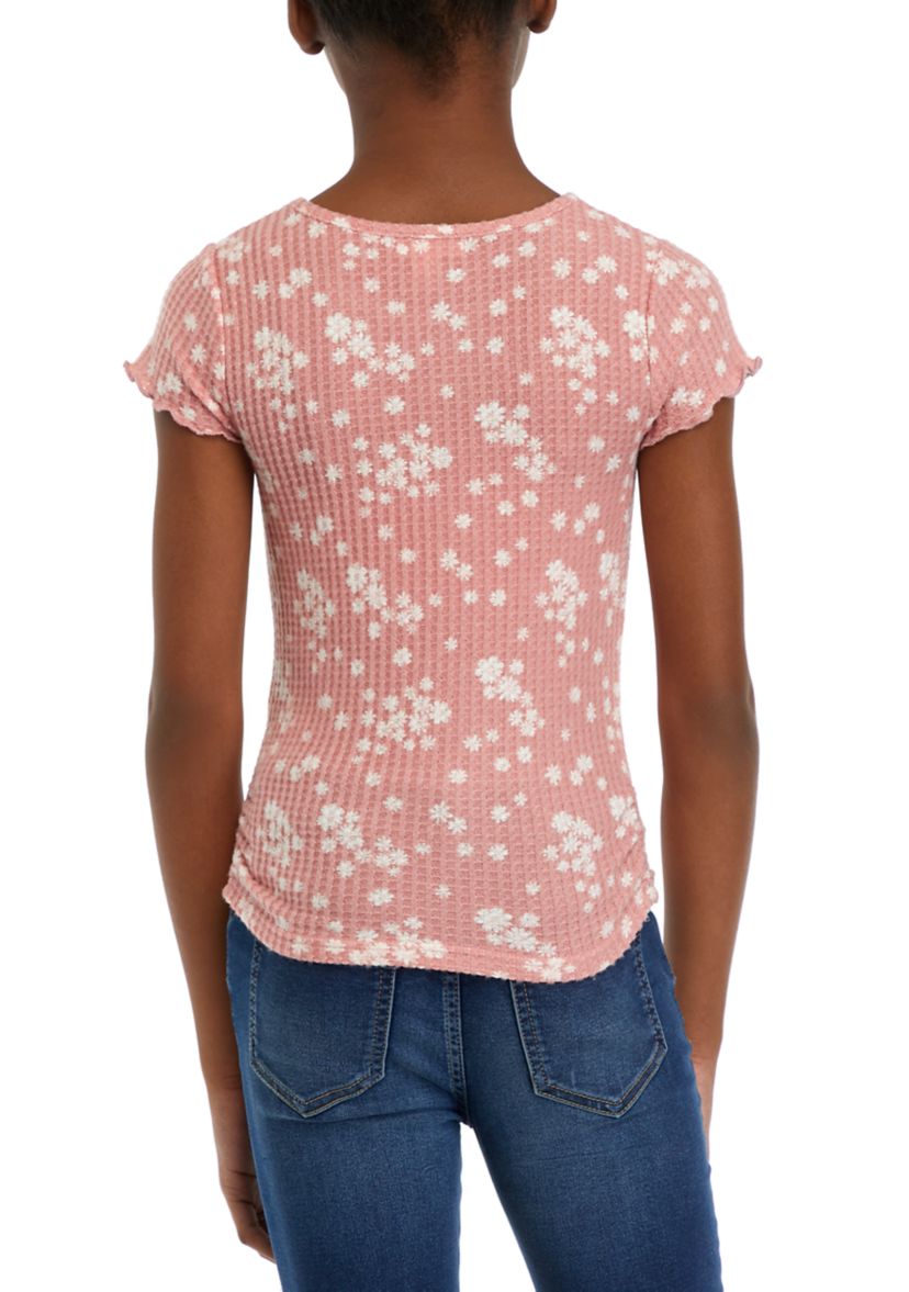 Girls 7-16 Waffle Knit T-Shirt