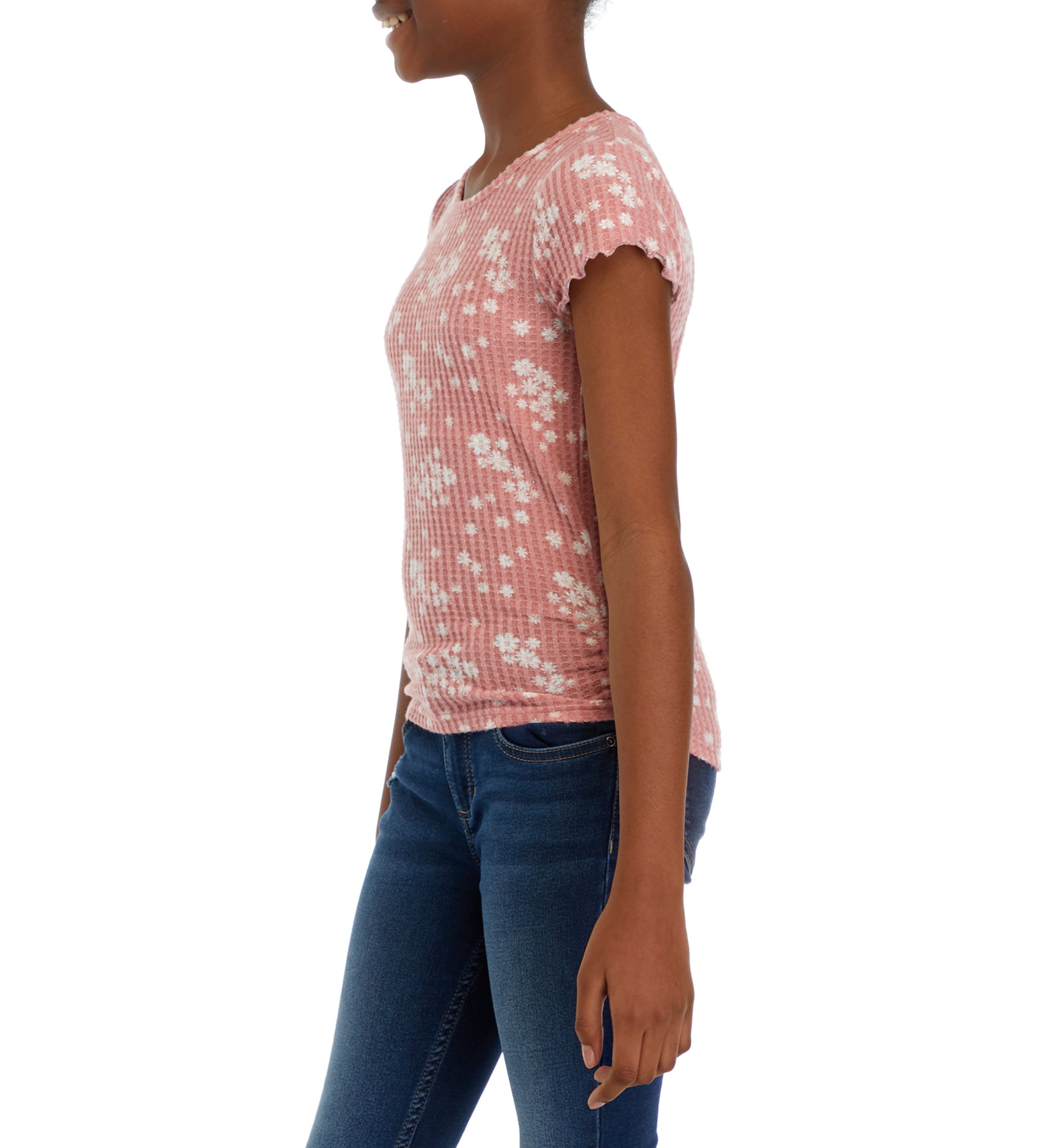 Girls 7-16 Waffle Knit T-Shirt