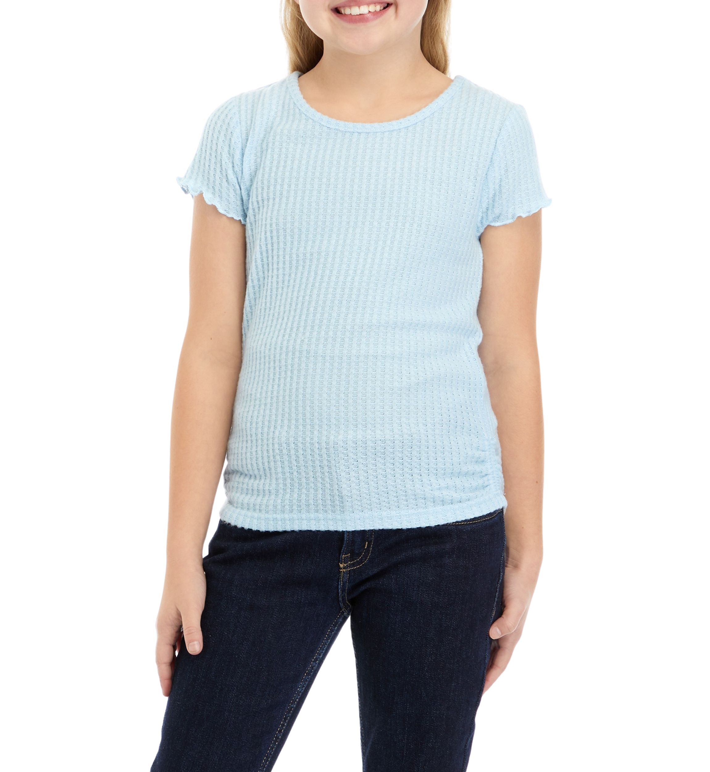 Girls 7-16 Waffle Knit T-Shirt