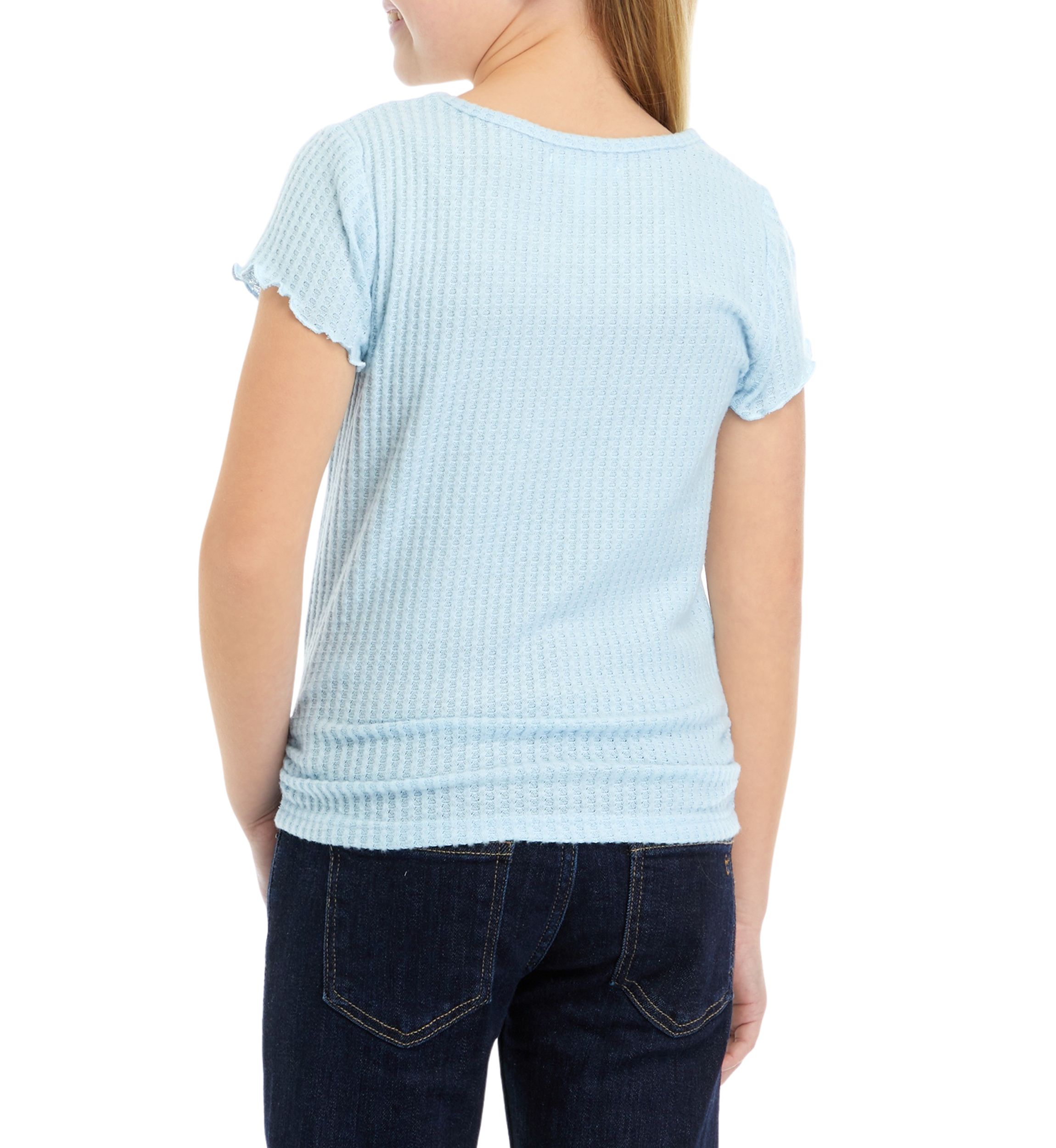Girls 7-16 Waffle Knit T-Shirt