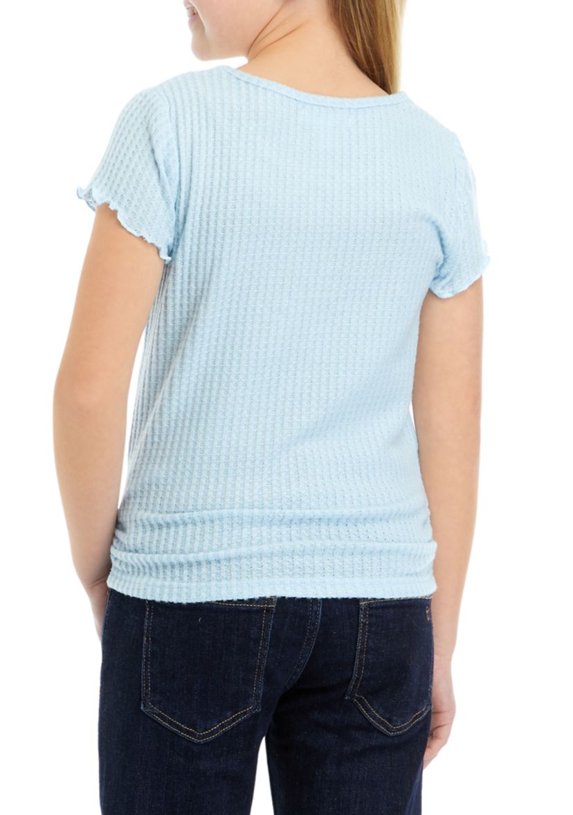 Girls 7-16 Waffle Knit T-Shirt