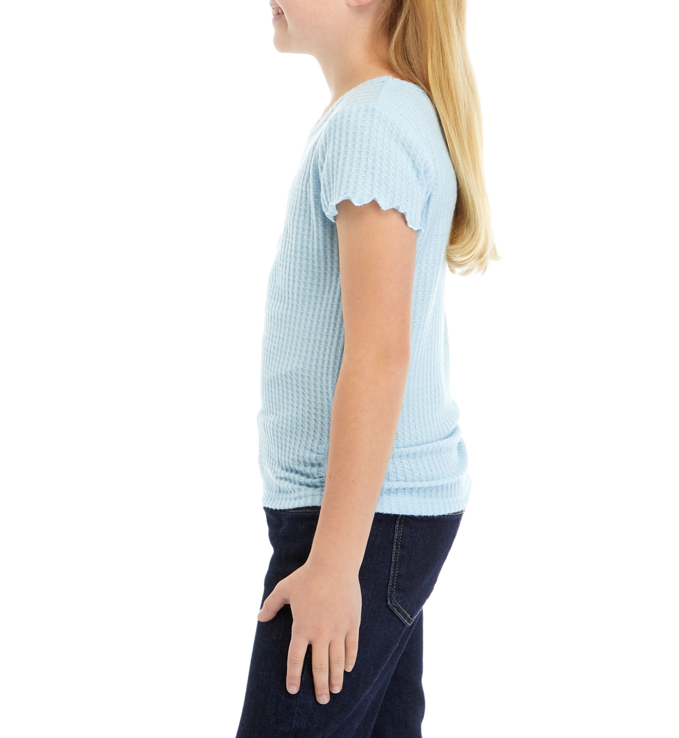 Girls 7-16 Waffle Knit T-Shirt