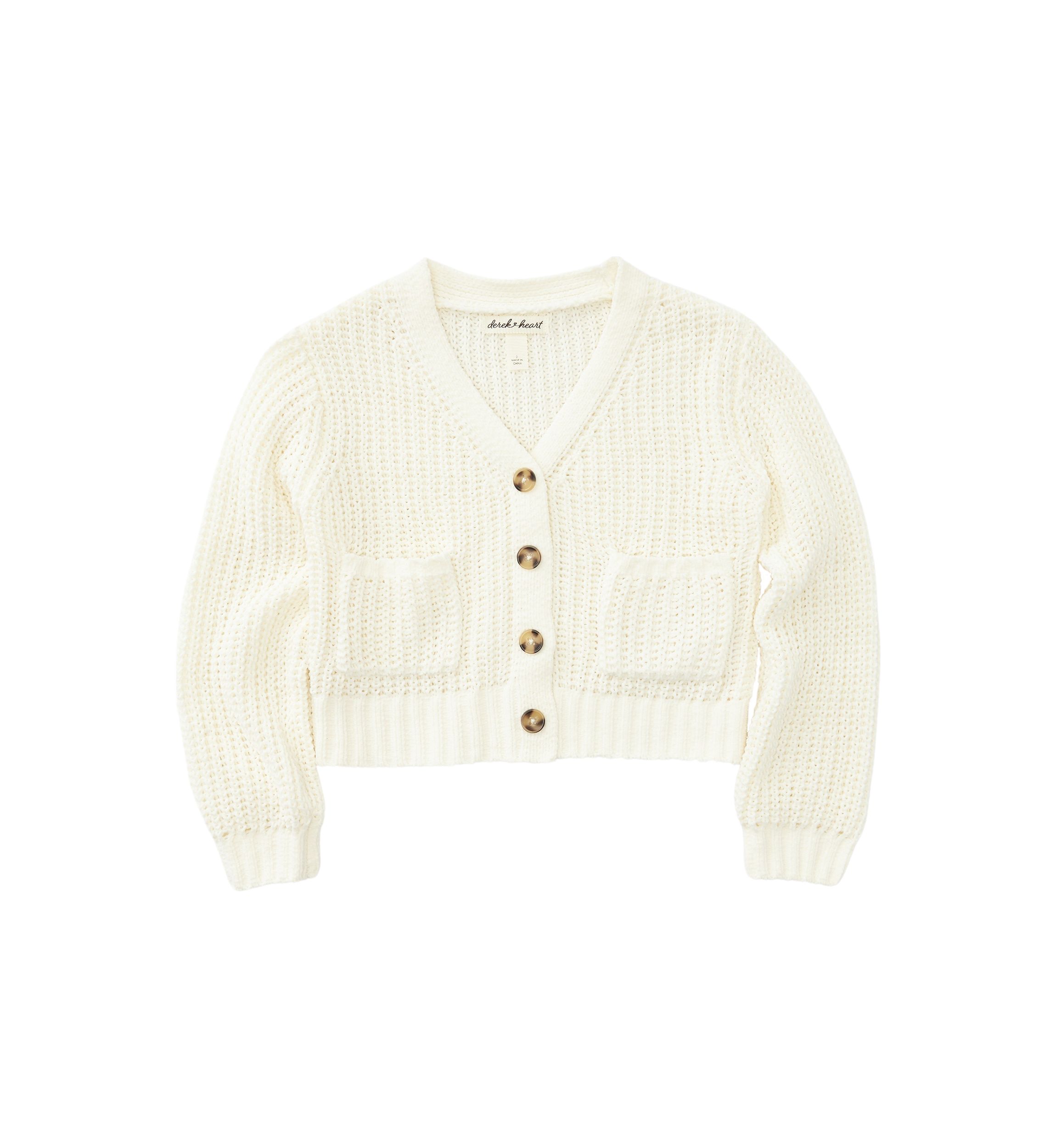 Girls 4-6x Solid Knit Cardigan