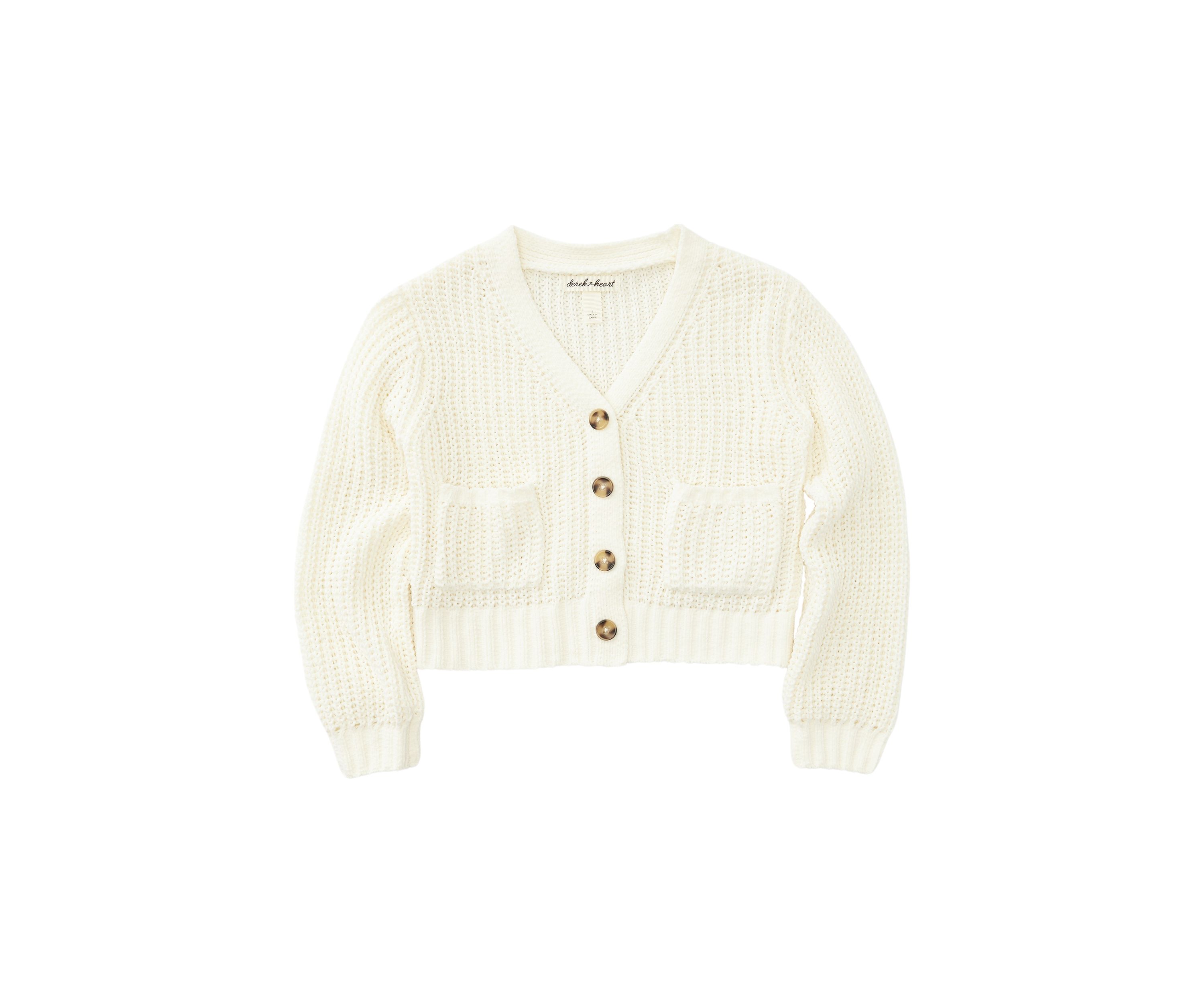 Girls 4-6x Solid Knit Cardigan