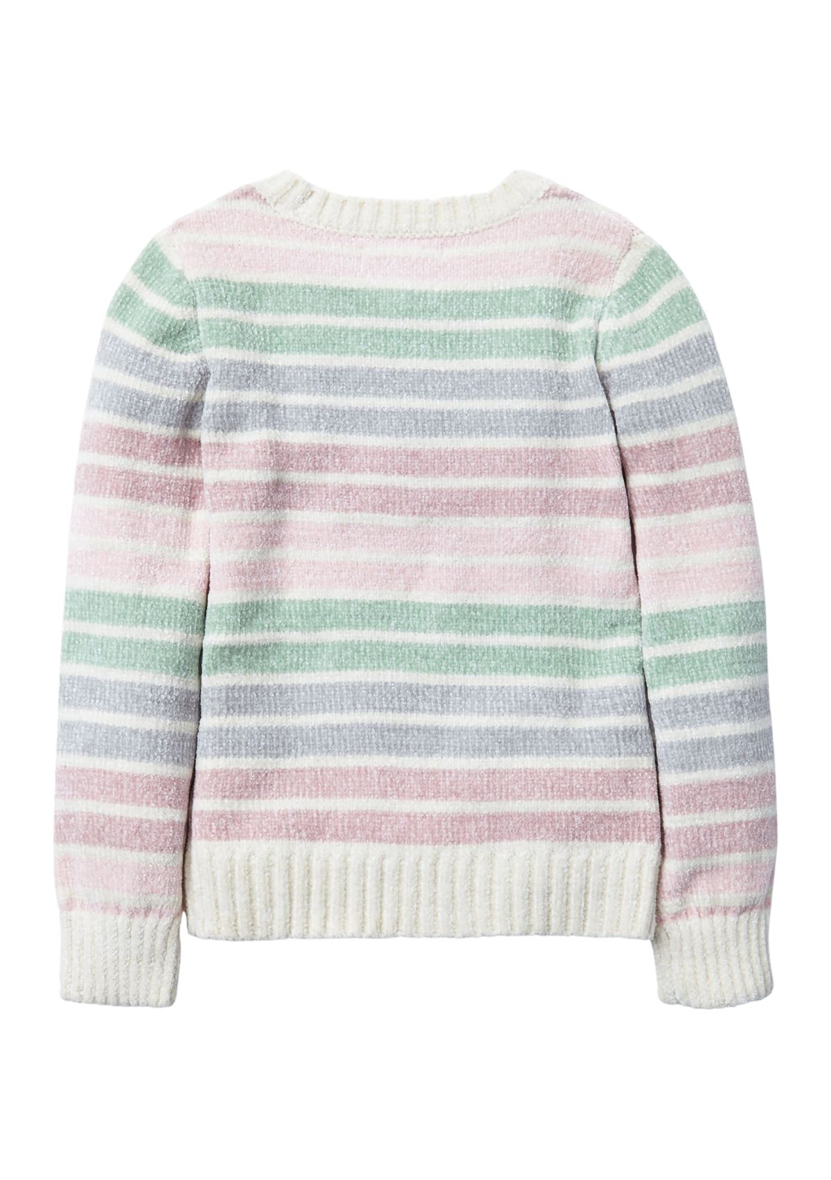 Girls 4-6x Striped Crew Neck Sweater
