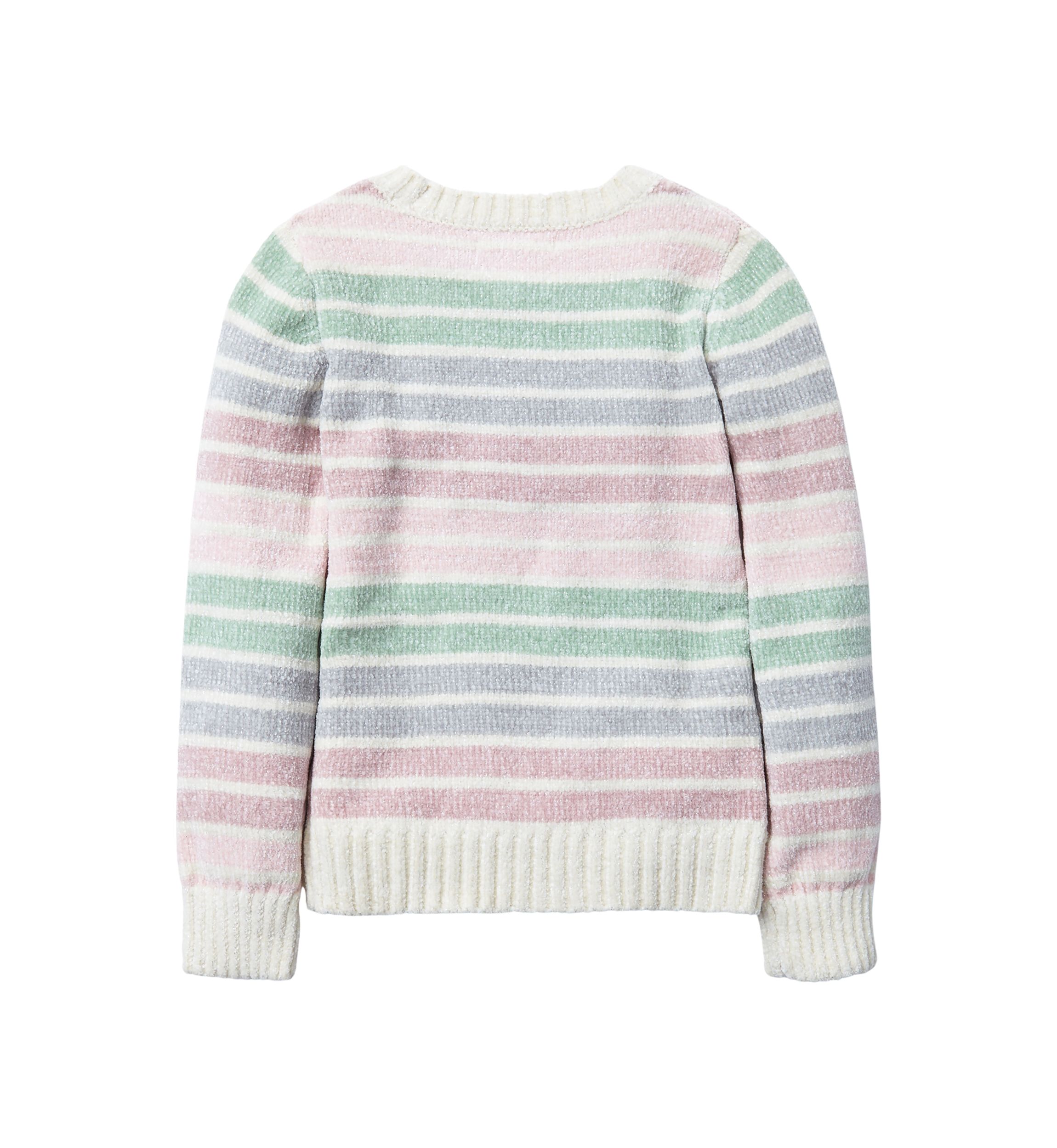 Girls 4-6x Striped Crew Neck Sweater