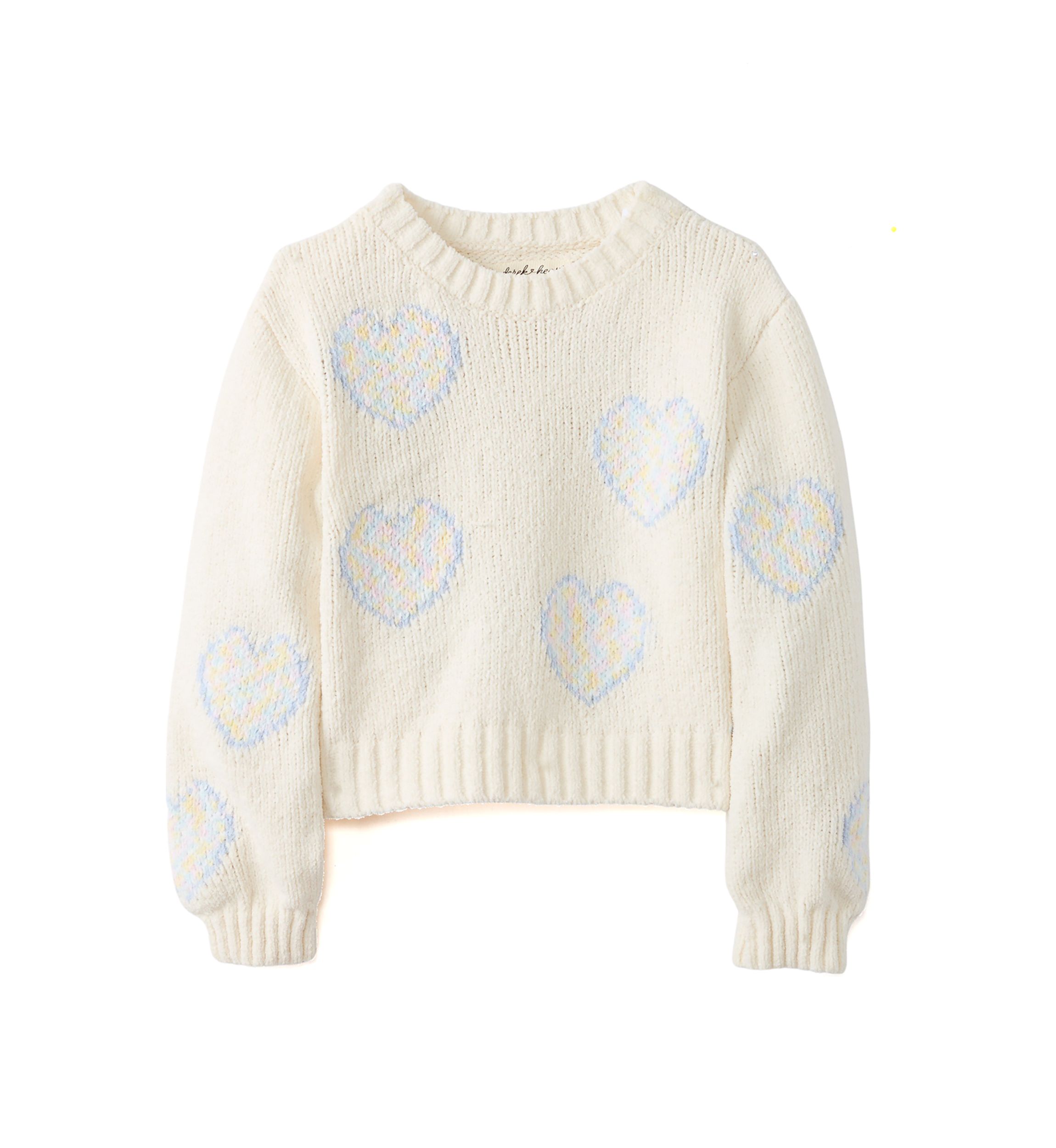 Girls 4-6x Ombré Flowers Crew Neck Sweater