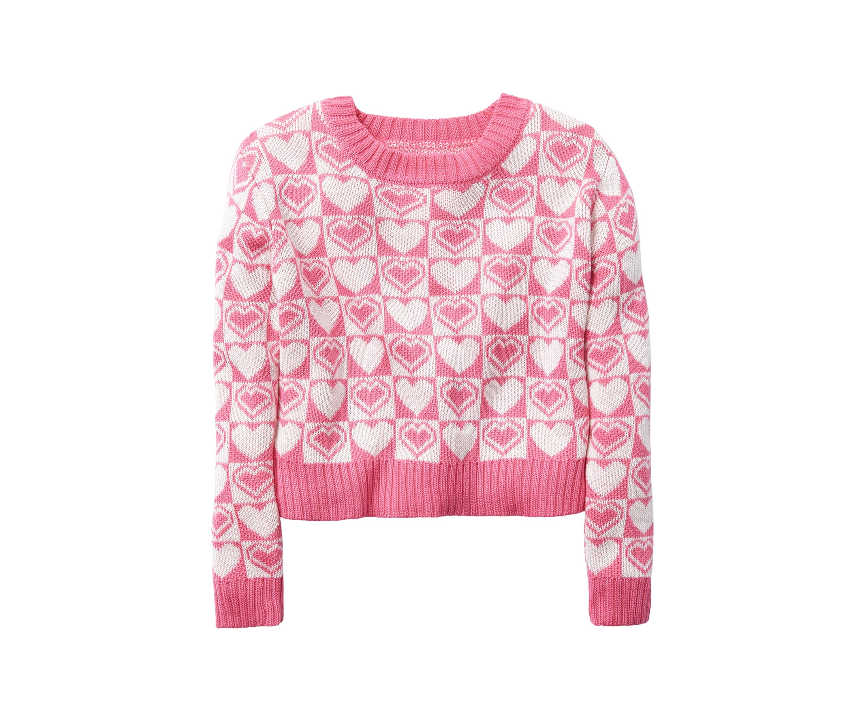 Girls 4-6x Groovy Heart Printed Sweater