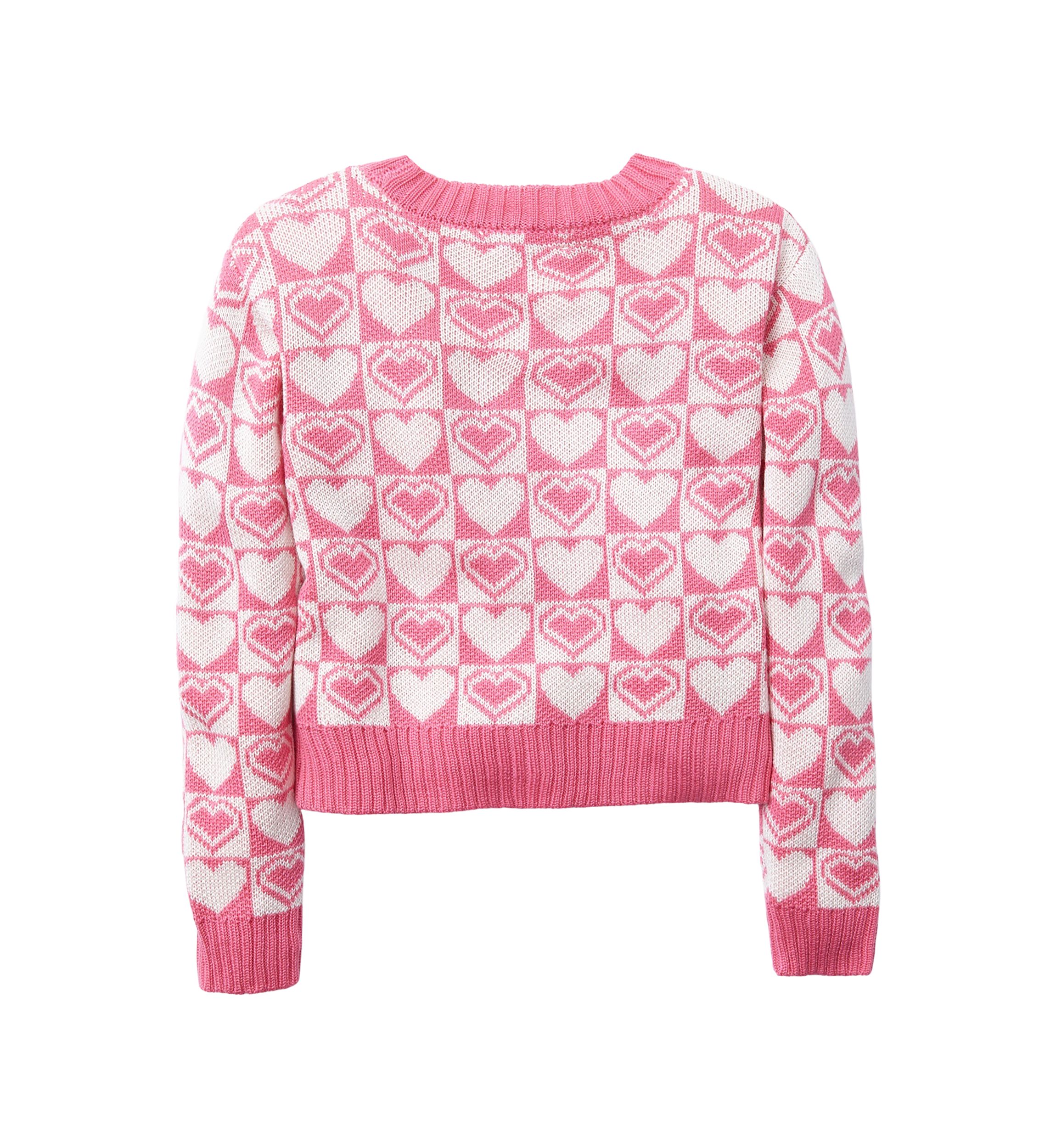 Girls 4-6x Groovy Heart Printed Sweater