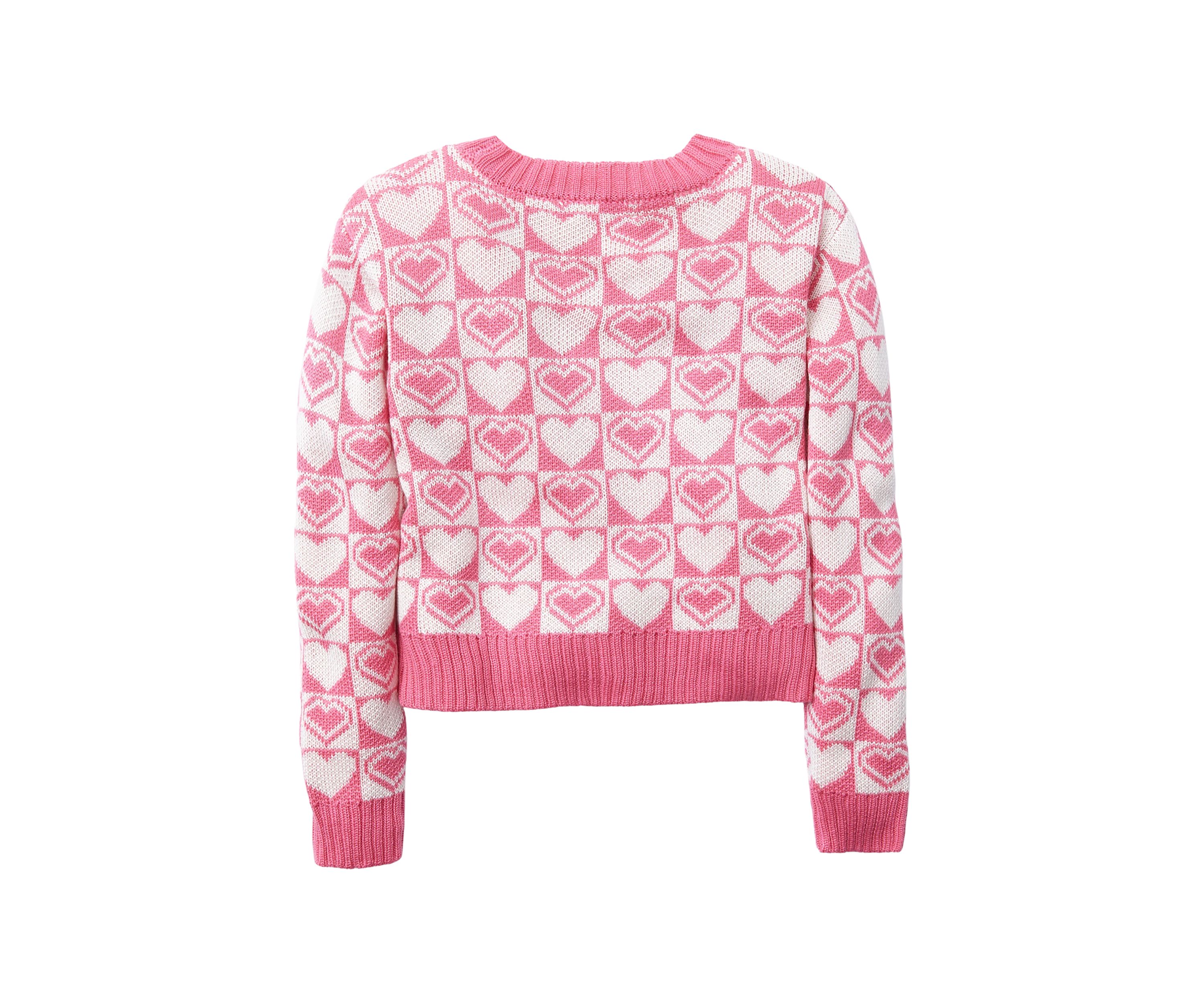 Girls 4-6x Groovy Heart Printed Sweater