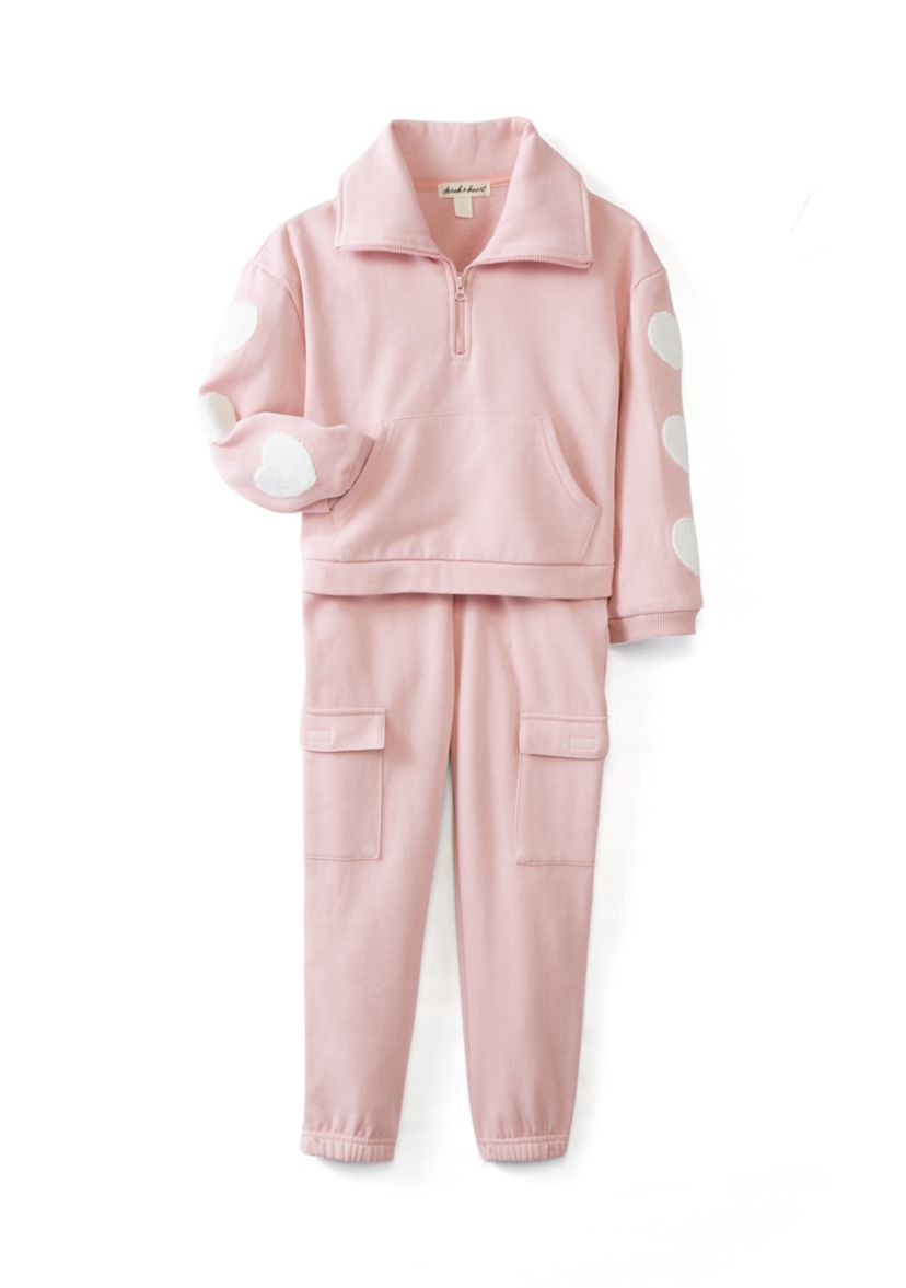 Girls 4-6x Chenille Fleece Pullover and Joggers Set