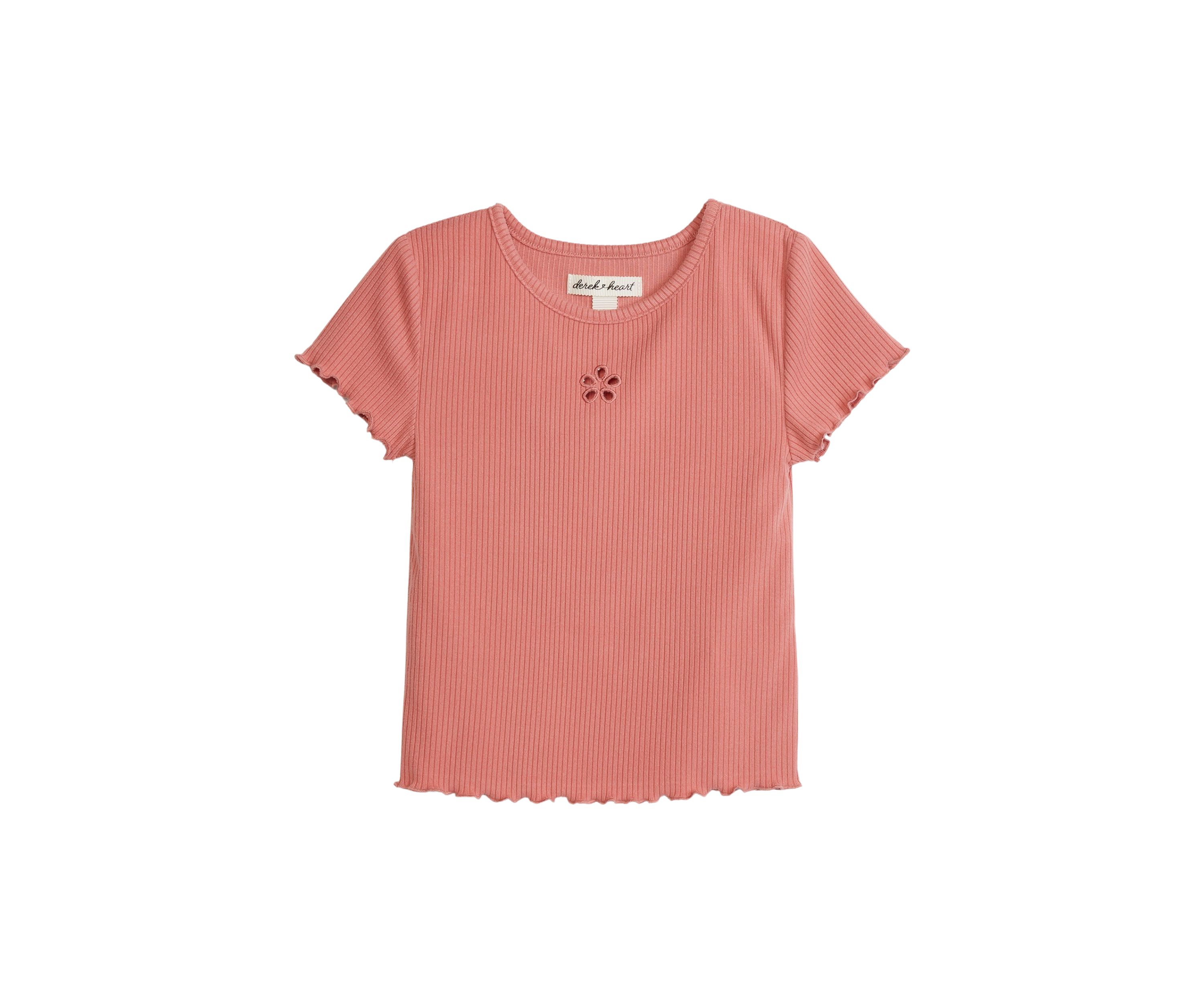 Girls 4-6x Front Cutout Ribbed Knit Top