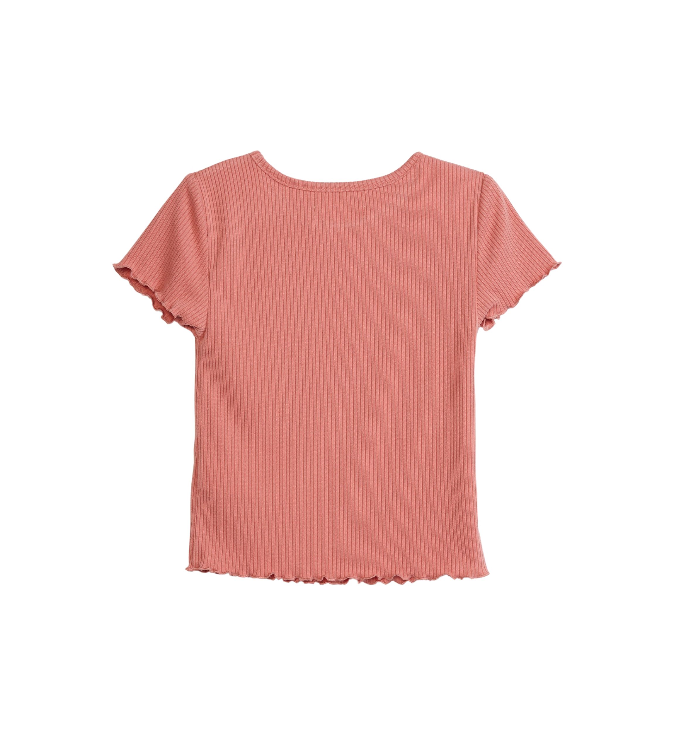 Girls 4-6x Front Cutout Ribbed Knit Top