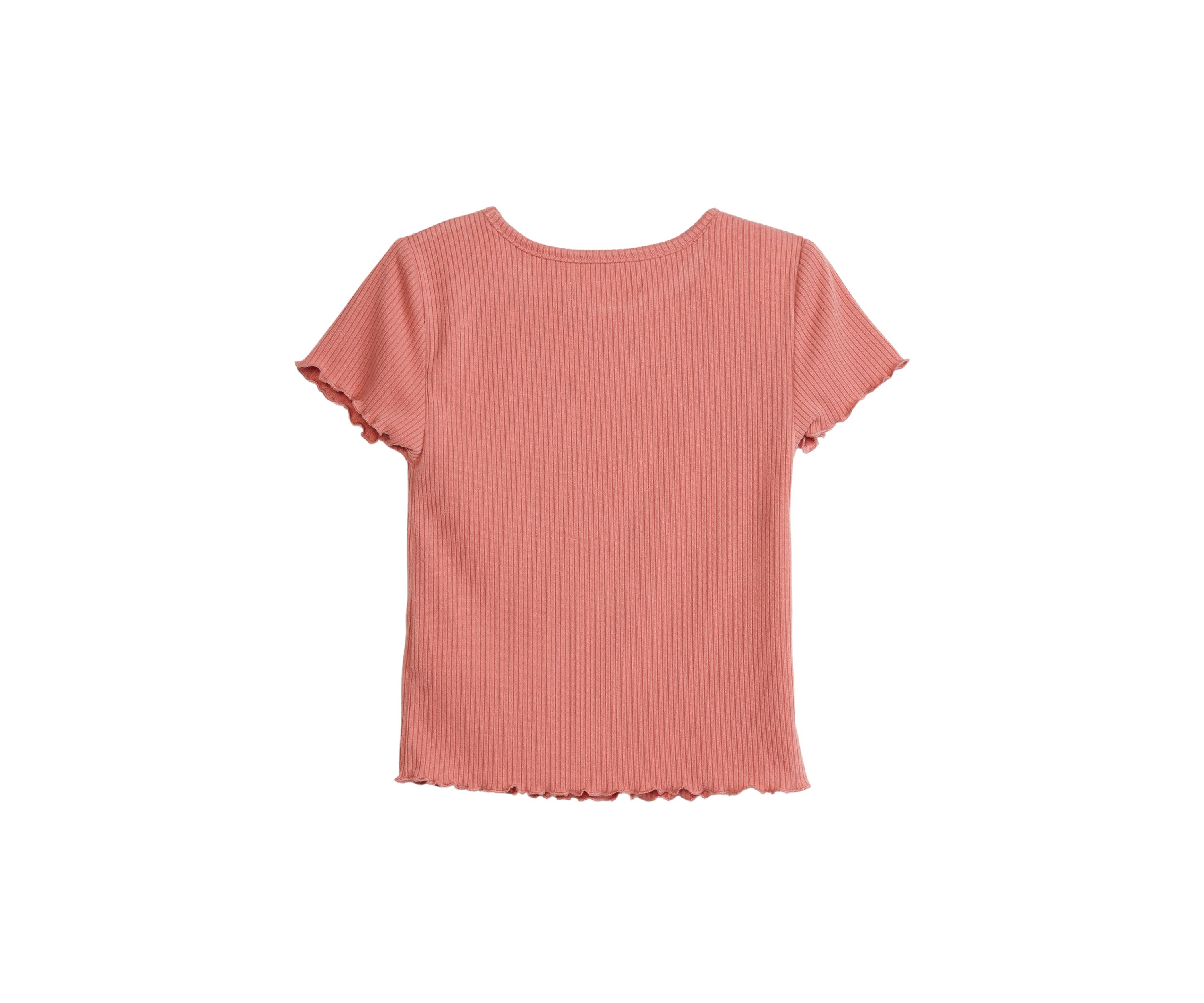 Girls 4-6x Front Cutout Ribbed Knit Top