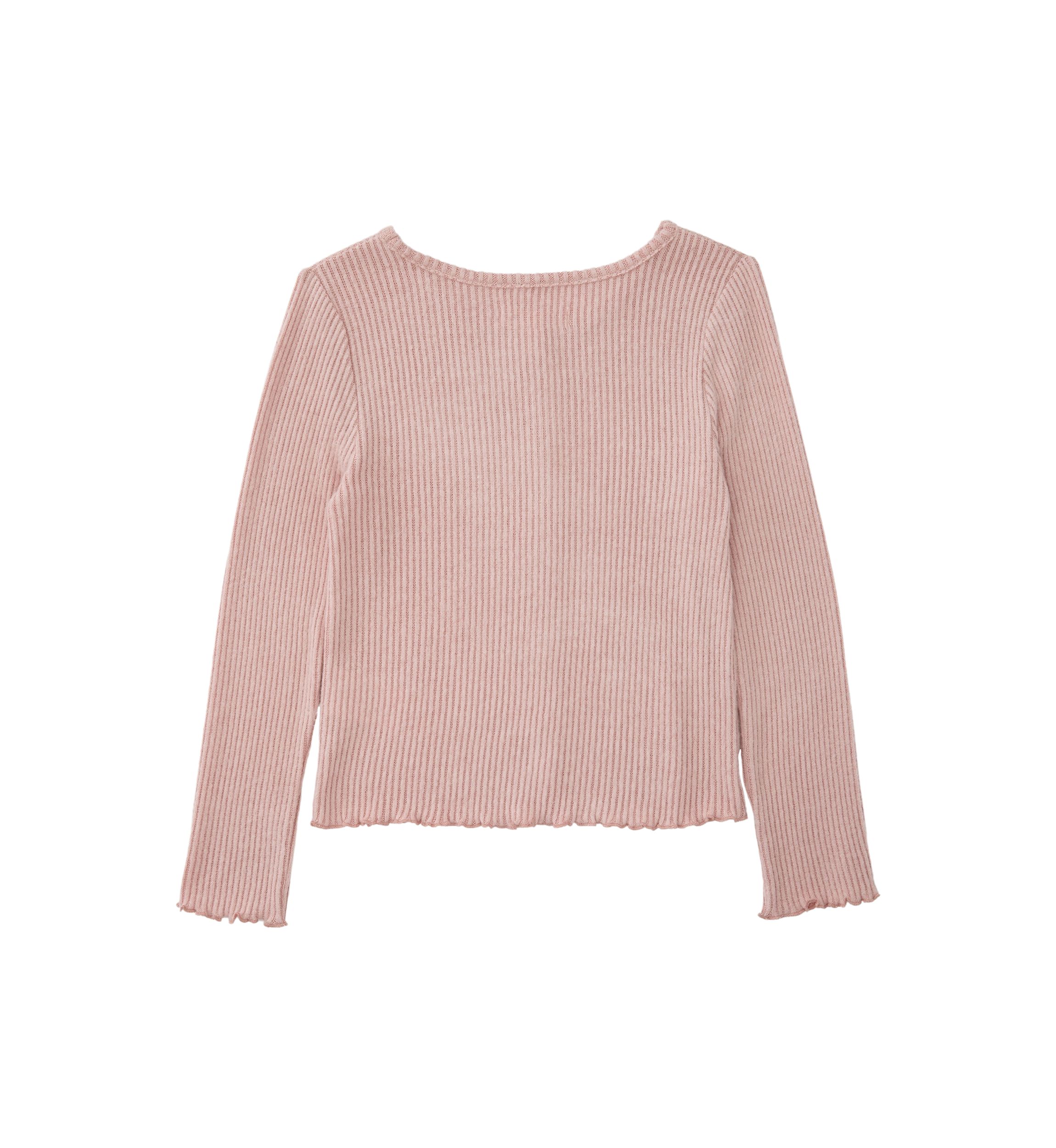 Girls 4-6x Button Front Brushed Ribbed Sweater 