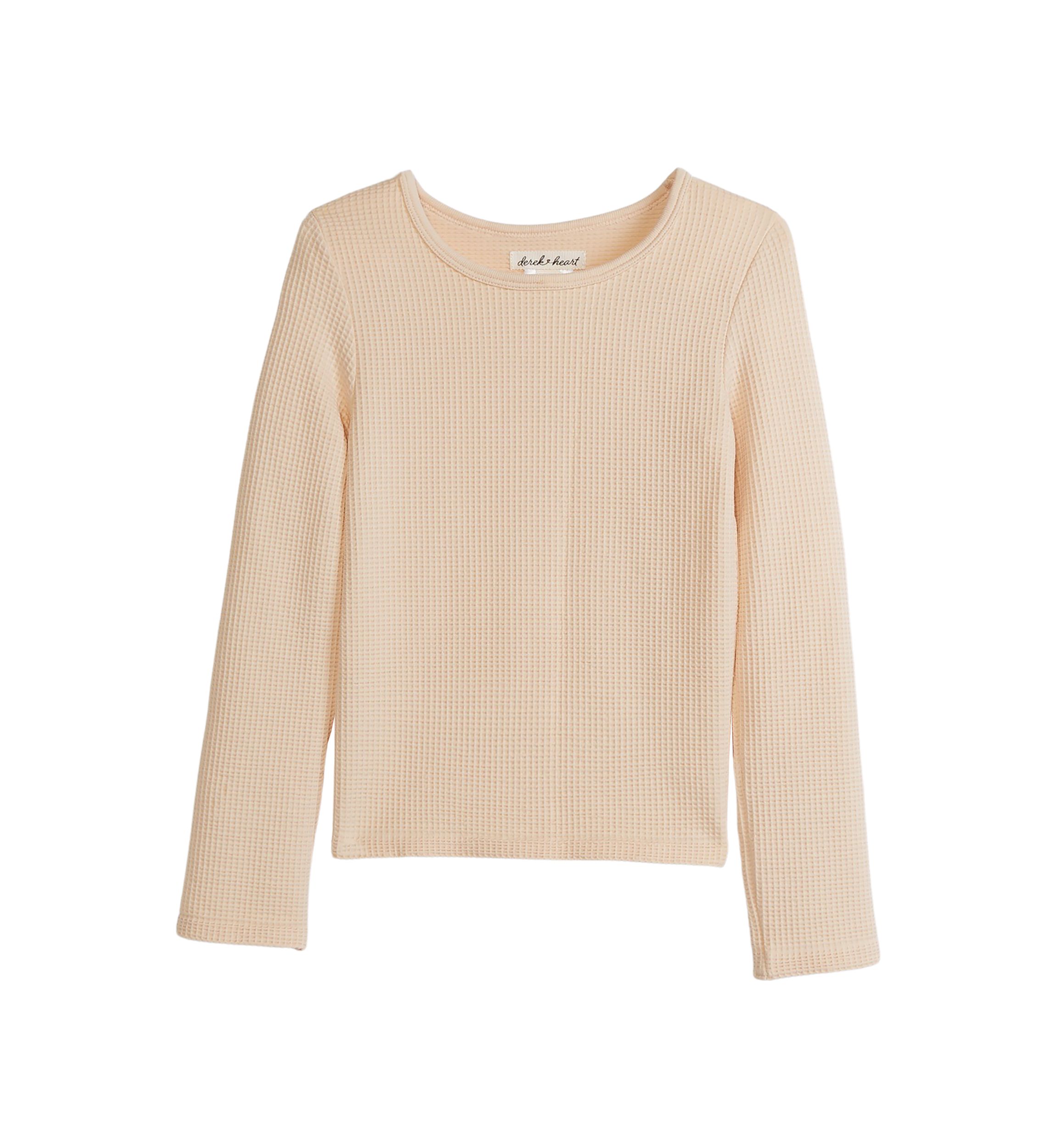 Girls 4-6x Seamless Waffle Knit Top 