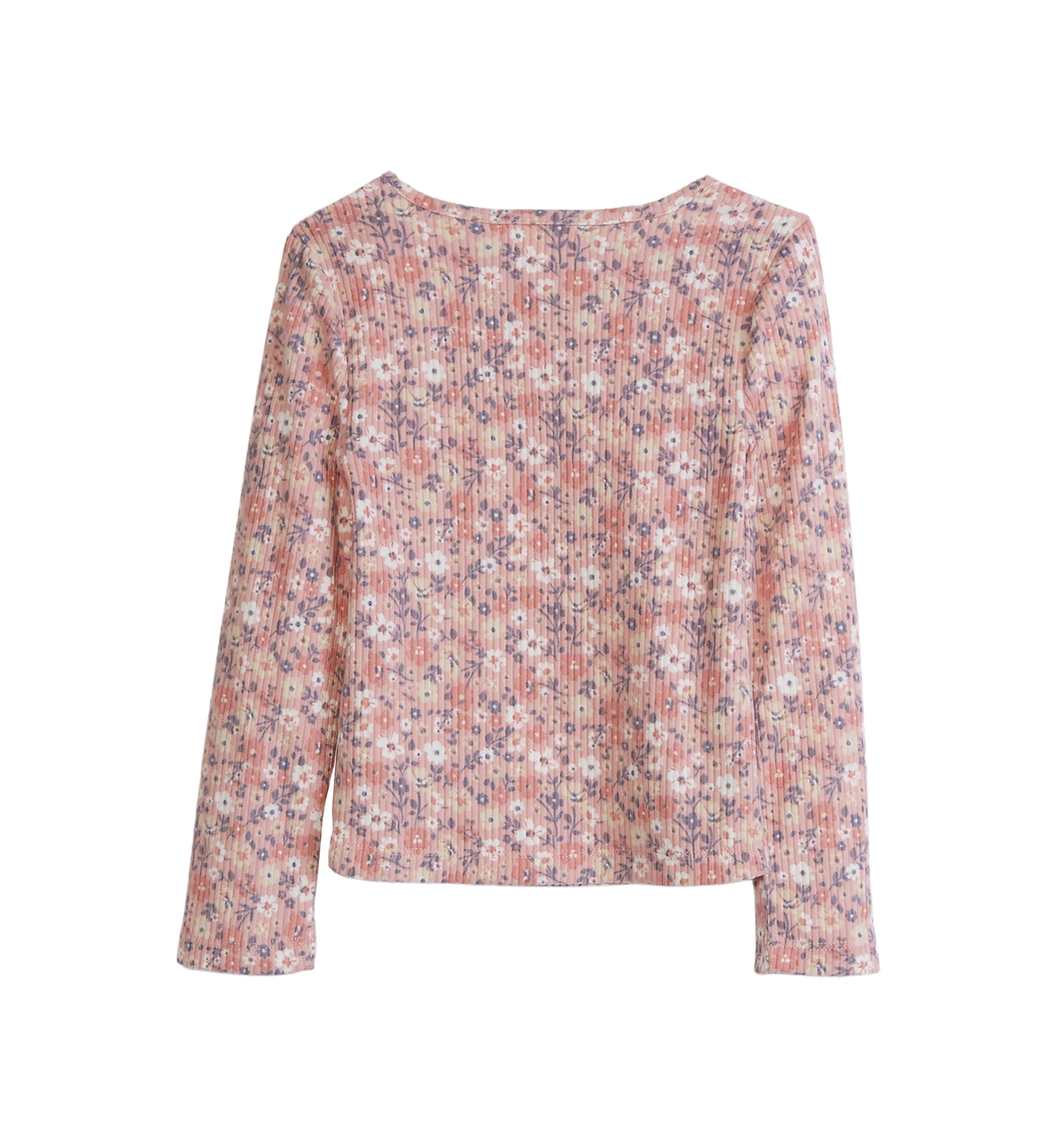 Girls 4-6x Floral Waffle Knit T-Shirt 