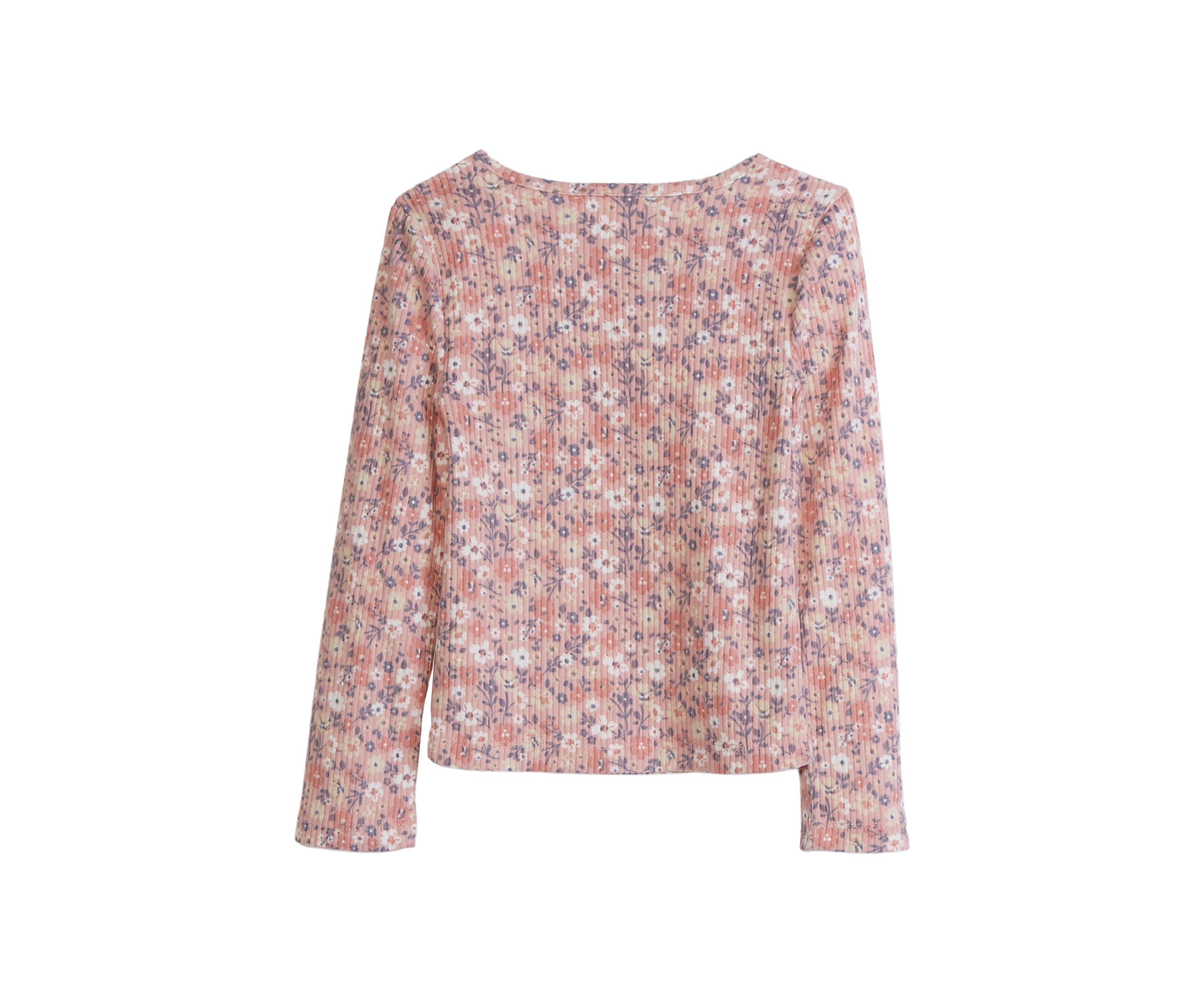 Girls 4-6x Floral Waffle Knit T-Shirt 