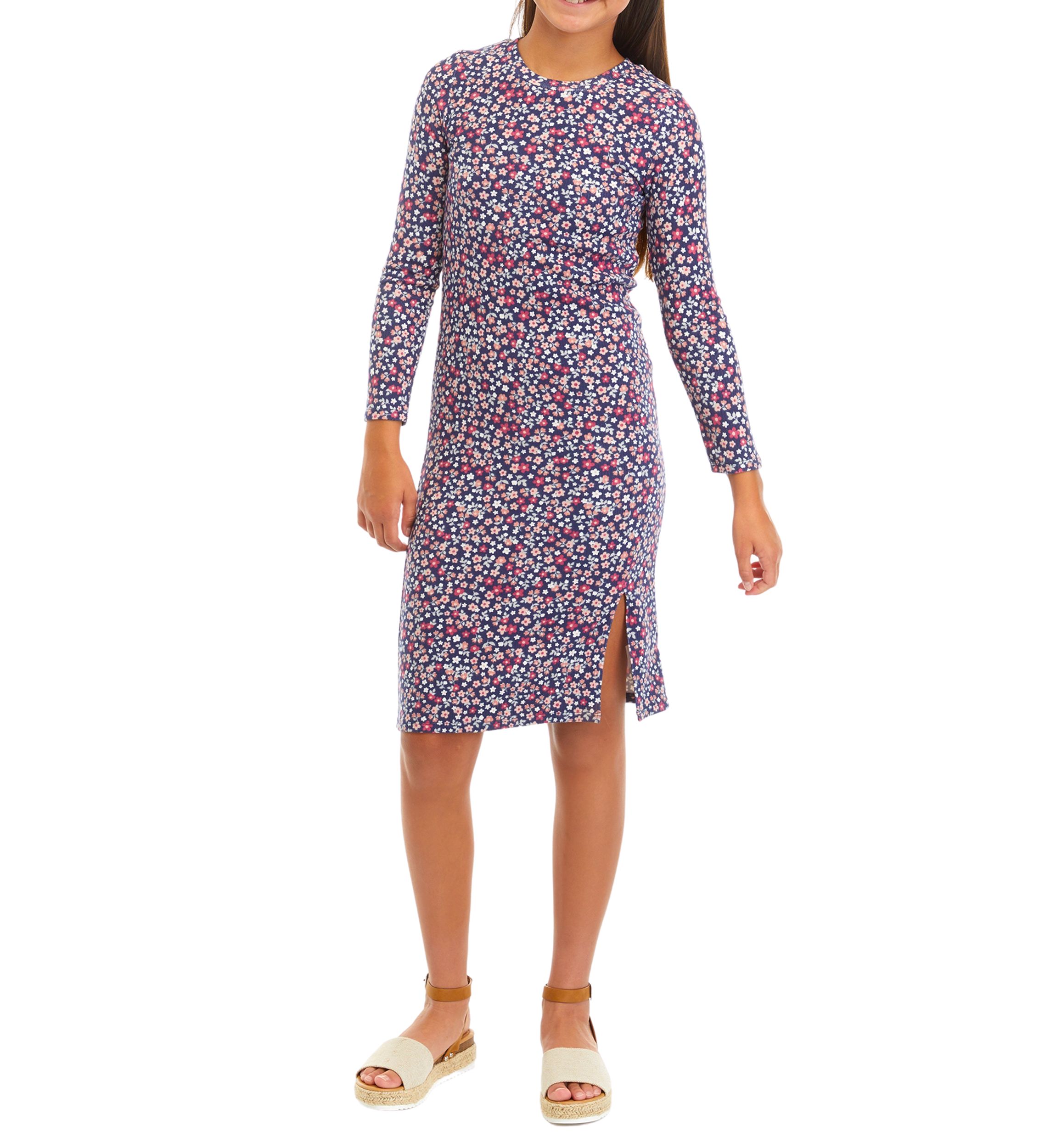 Girls 7-16 Rib Knit Midi Dress