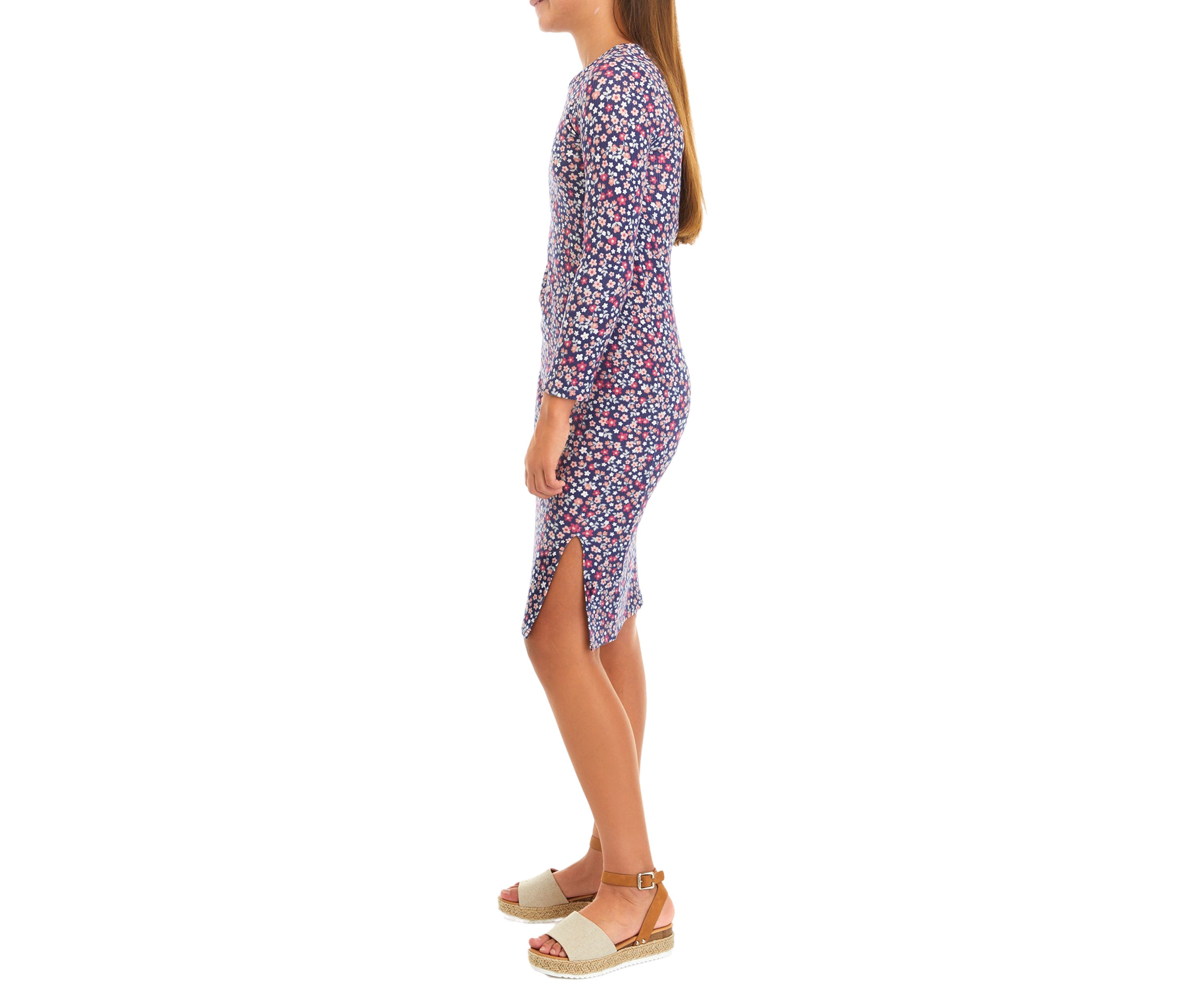 Girls 7-16 Rib Knit Midi Dress