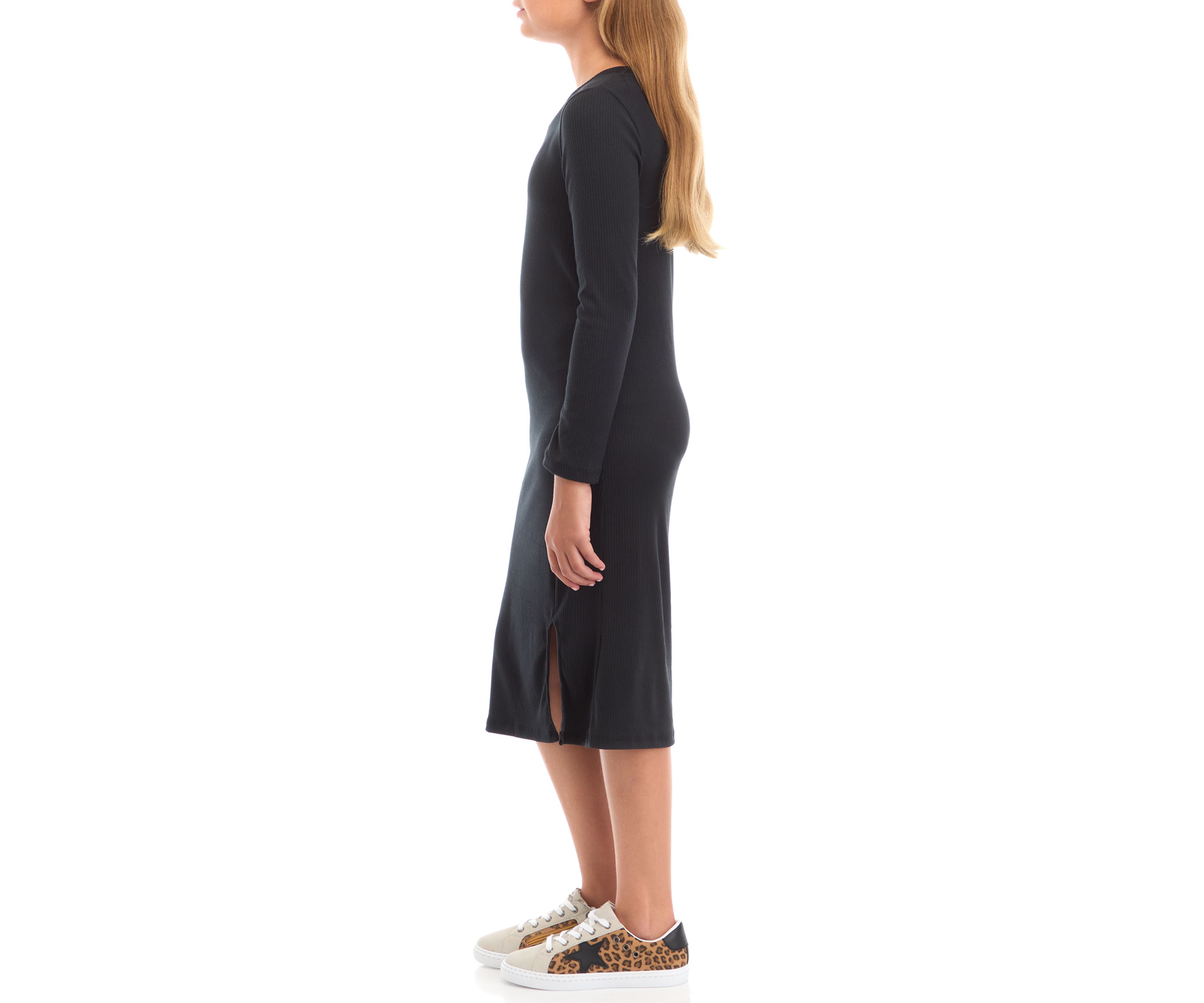 Girls 7-16 Rib Knit Midi Dress
